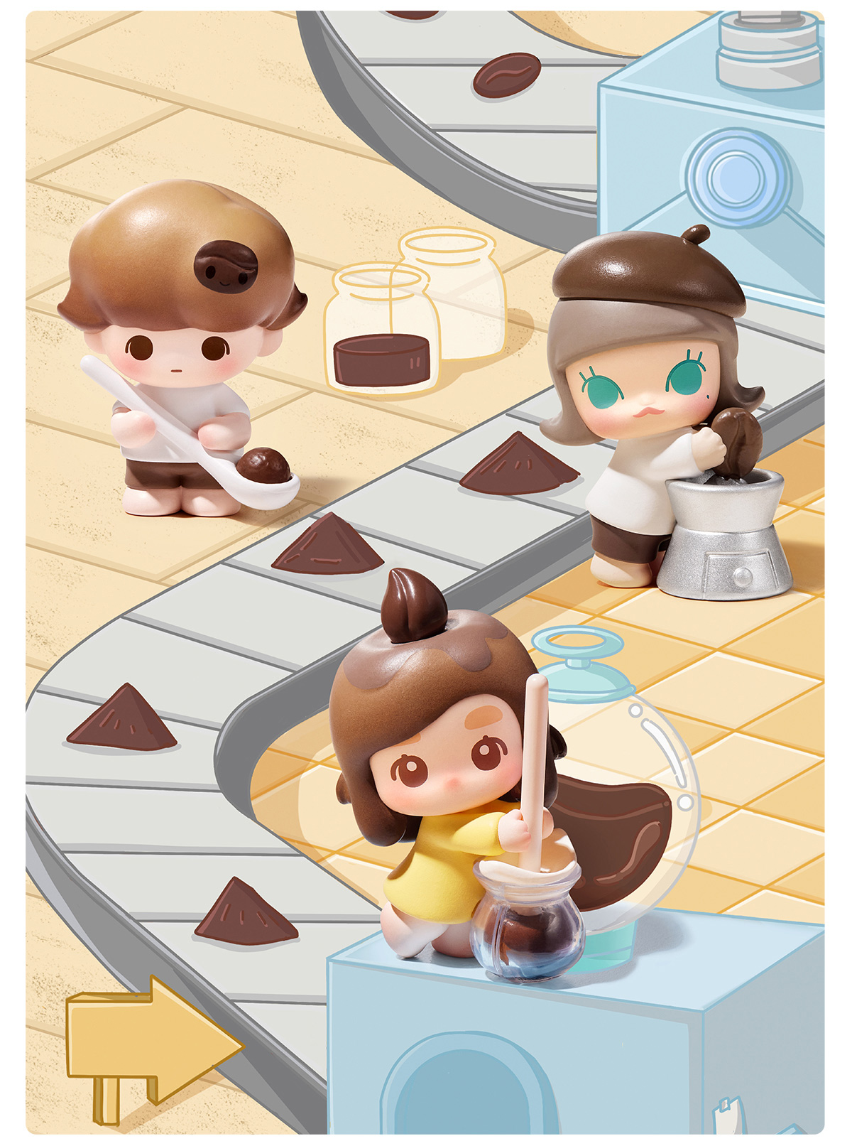 POP BEAN コーヒーファクトリーシリーズ（1個入り) - POP MART (Japan)