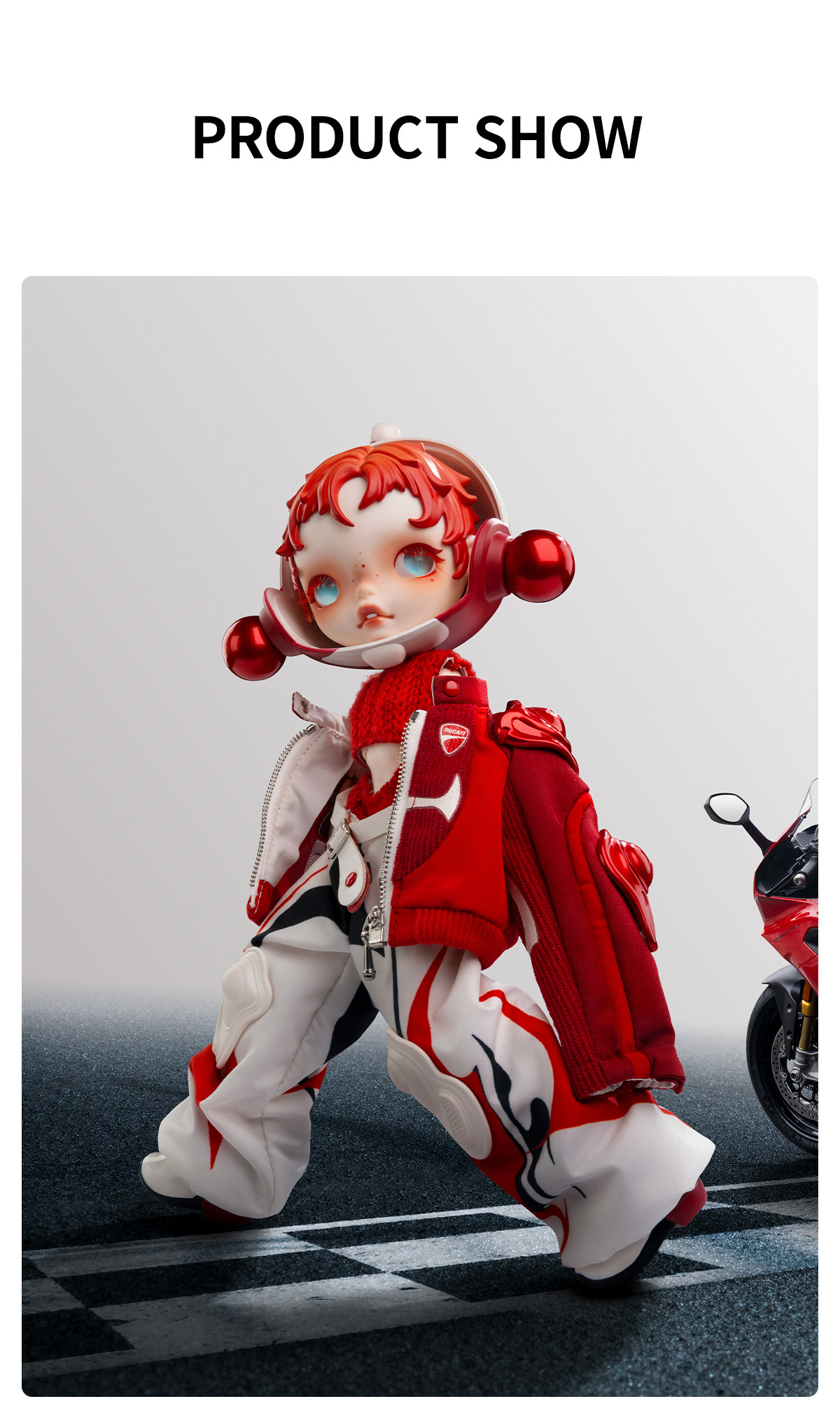 SKULLPANDA × DUCATI 1/6 Action Figure - POP MART (South Korea)