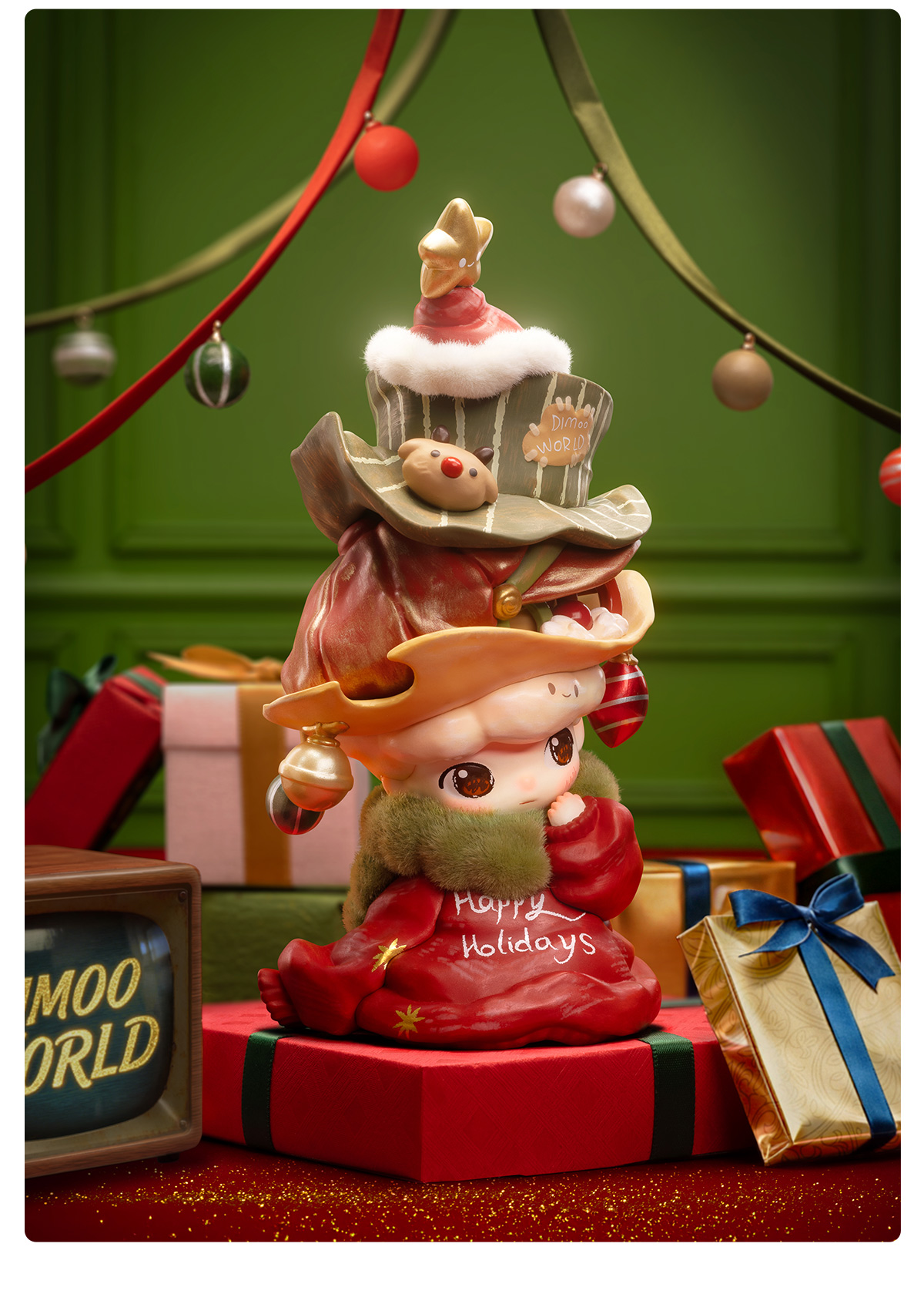 DIMOO犬張子サンタコスチューム　限定　 Popmart DIMOO犬張子サンタコスチューム限定 Popmart