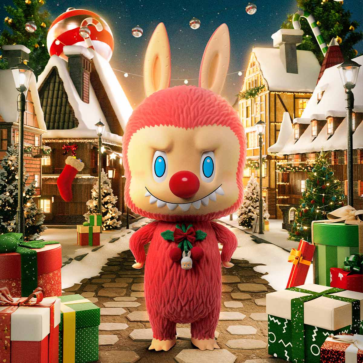 ゲームキャラクター MEGA LABUBU WINTER Chrismas 1000% MEGA LABUBU TEC 1000% Winter Holiday - POP MART (Netherlands)