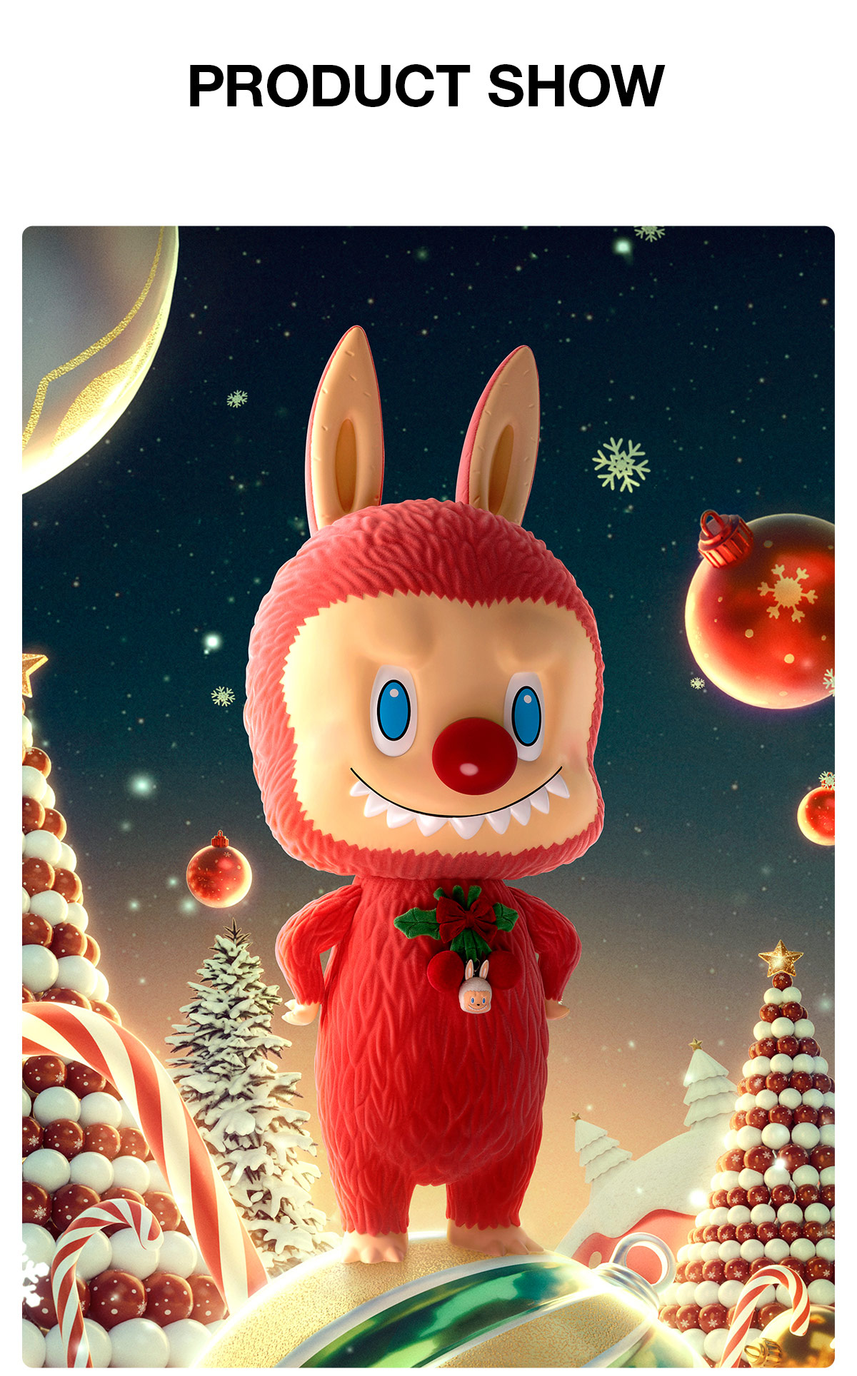 MEGA LABUBU TEC 1000% Winter Holiday - POP MART (Sweden)