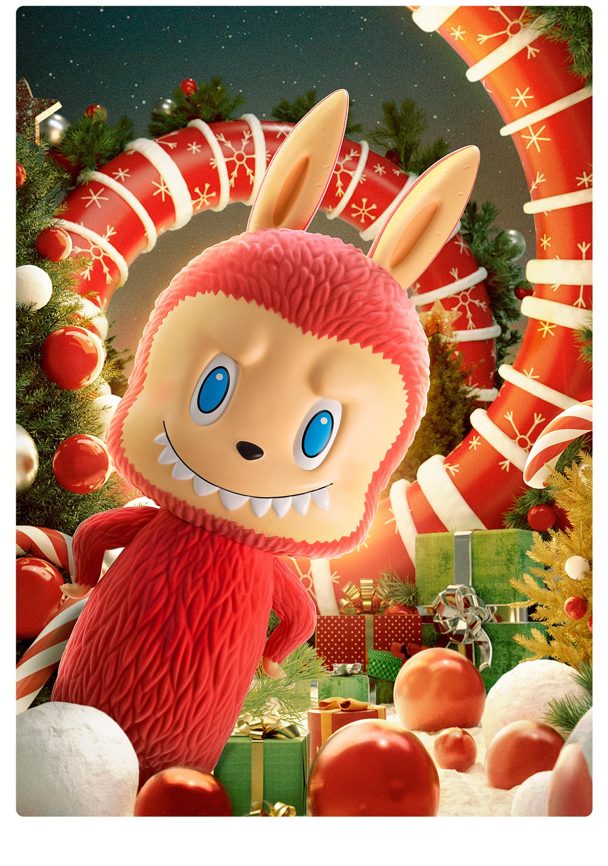 MEGA LABUBU TEC 1000% Winter Holiday - POP MART (Japan)