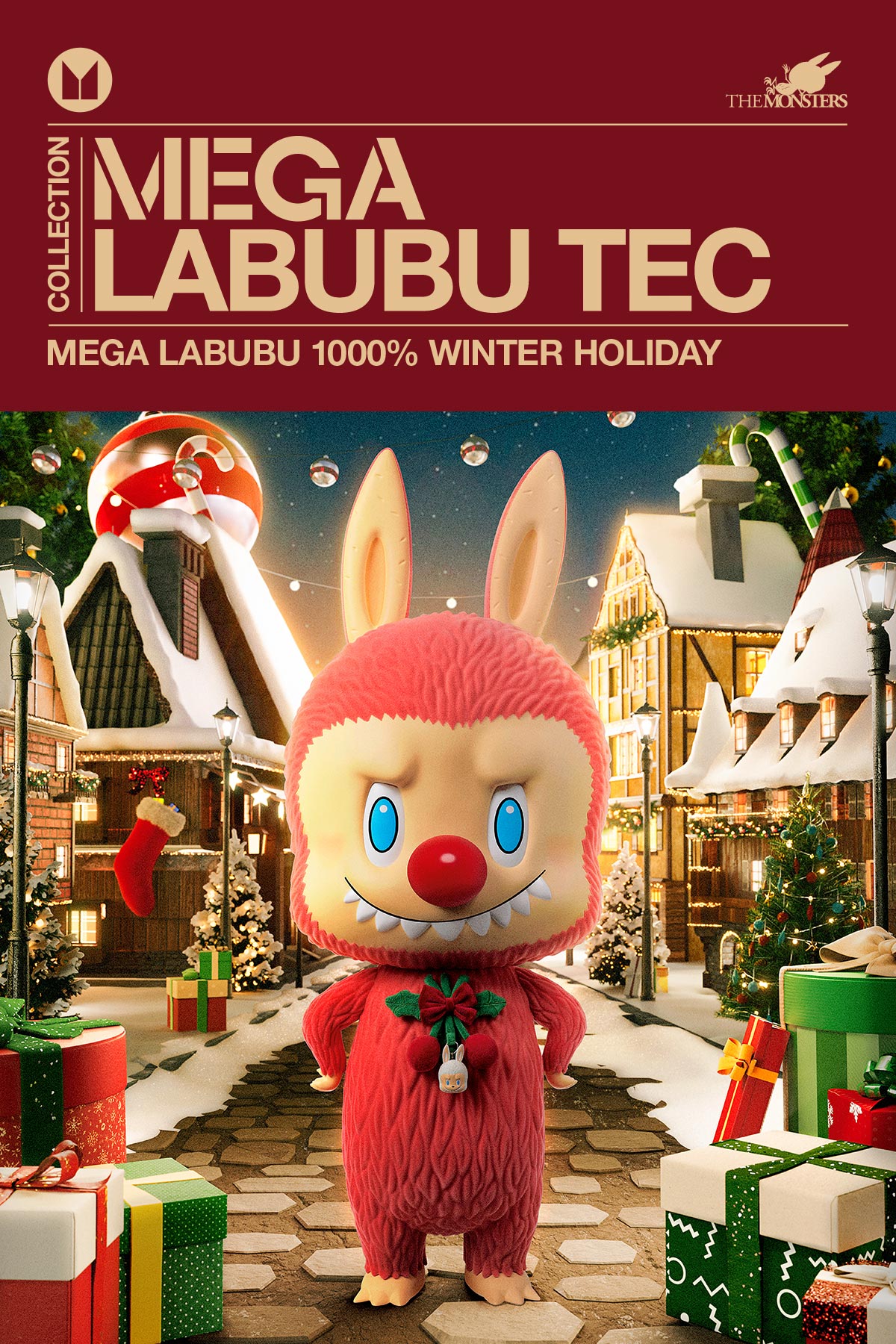 MEGA LABUBU TEC 1000% Winter Holiday - POP MART (Japan)