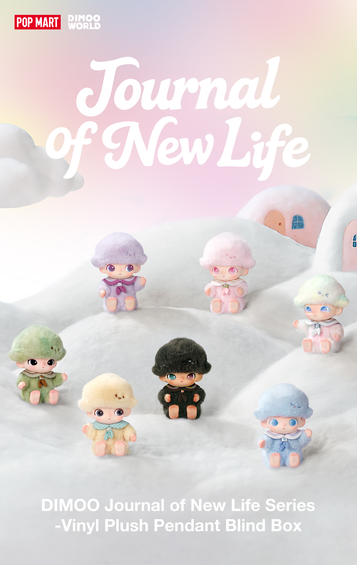 POP NOW:DIMOO Journal of New Life Series-Vinyl Plush Pendant Blind