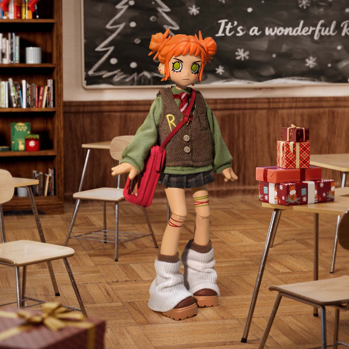 POPMART　Peach　Riot　WINTER　BREAK　Poppy POP NOW:Peach Riot Winter Break OOTD シリーズ1/8アクション