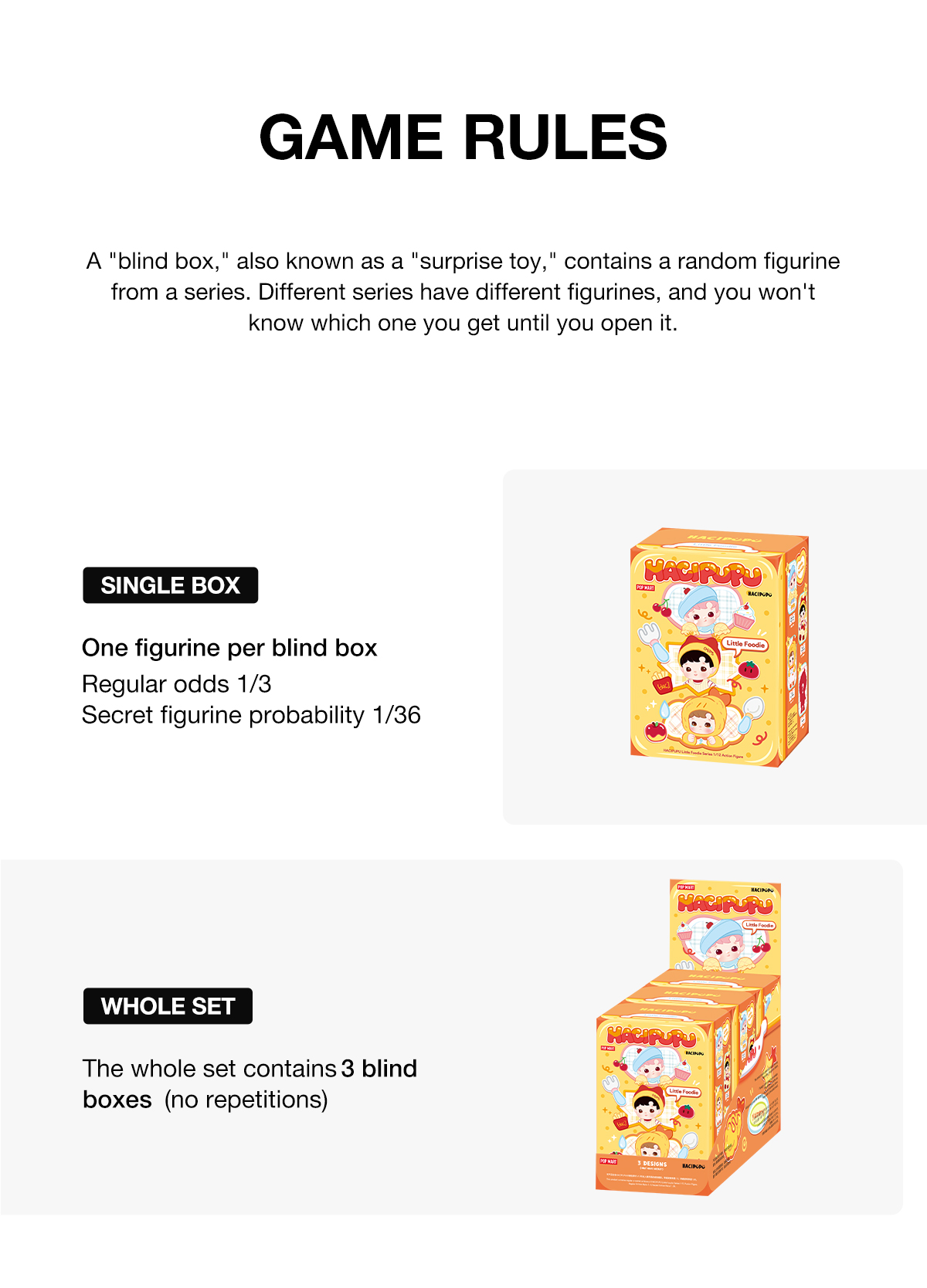 POP NOW:HACIPUPU Little Foodie シリーズ1/12 アクションフィギュア