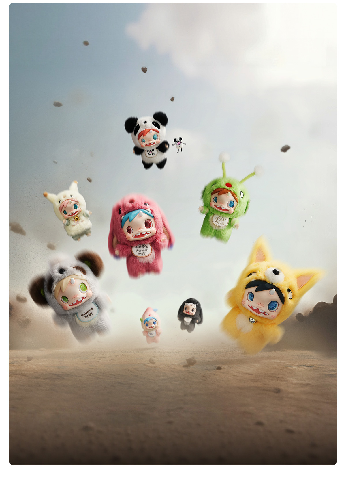 POP NOW:POLAR-Monster Baby Collection Series Plush Pendant Ver.1