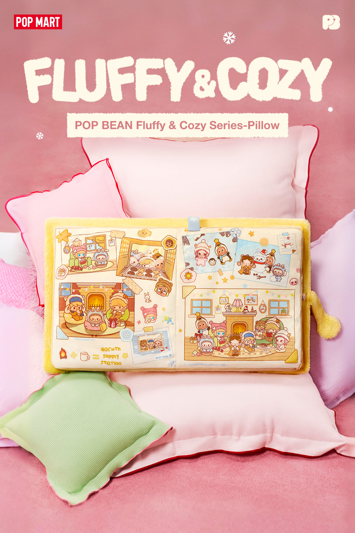 POP MART POPBEAN Fluffy&Cozy クッション　2点 POP BEAN Fluffy & Cozy Series-Pillow - POP MART (Australia)