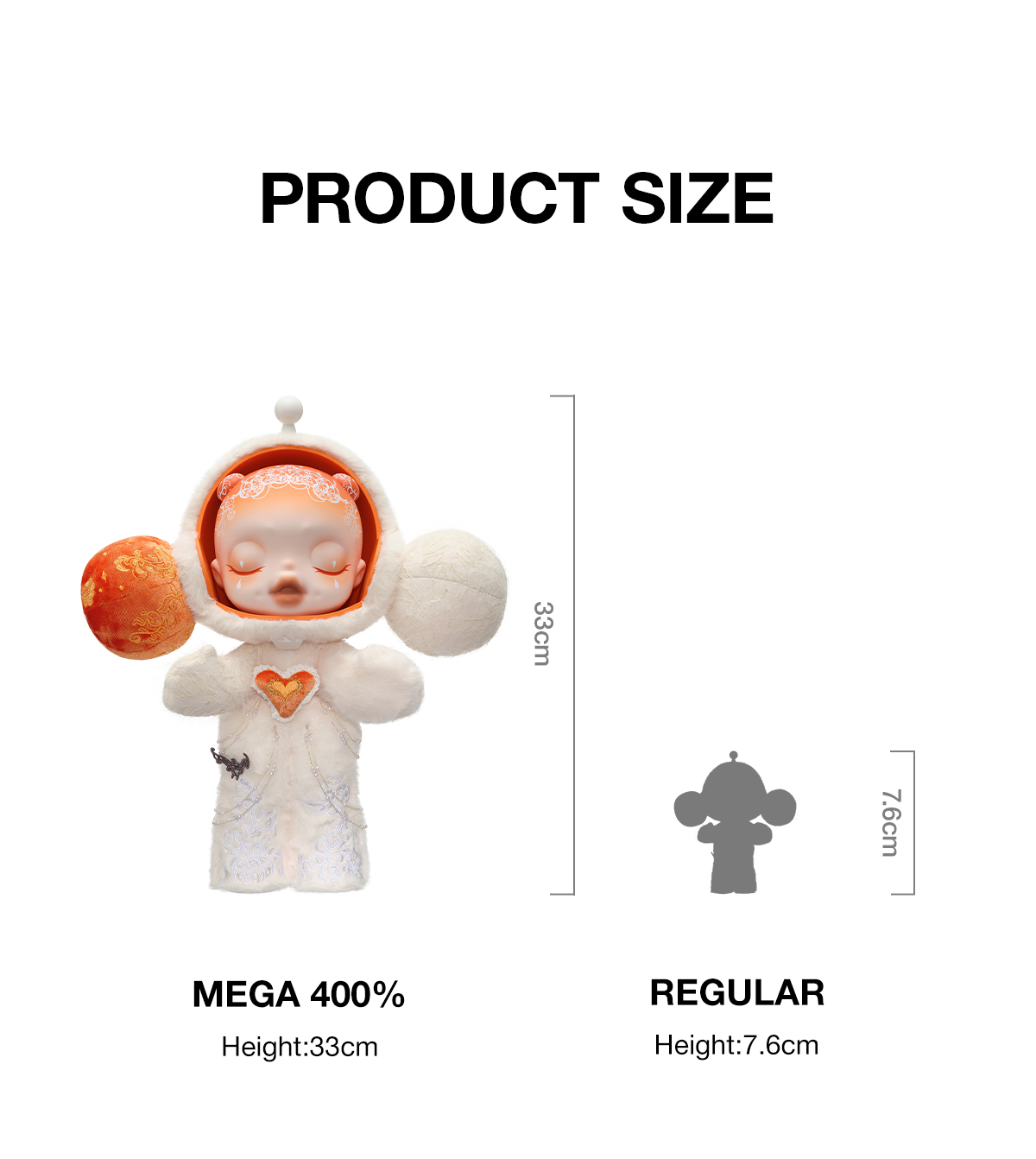 MEGA α SKULLPANDA 400% White Moon - POP MART (Singapore)