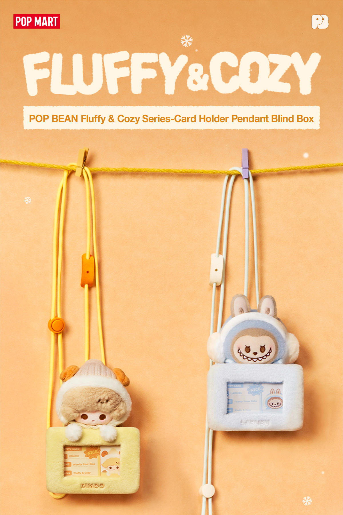 POP BEAN Fluffy & Cozy Series-Card Holder Pendant Blind Box - POP