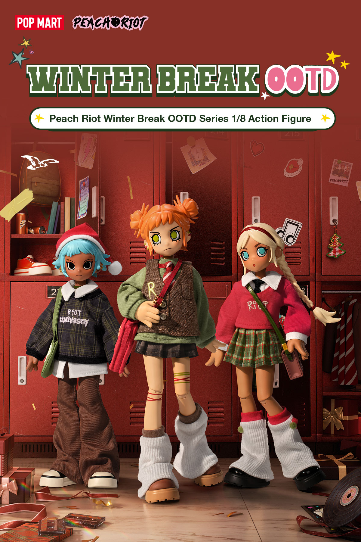 その他 Peach Riot Winter Break OOTD 1/8 POPPY Peach Riot Winter Break OOTD Series 1/8 Action Figure - POP MART