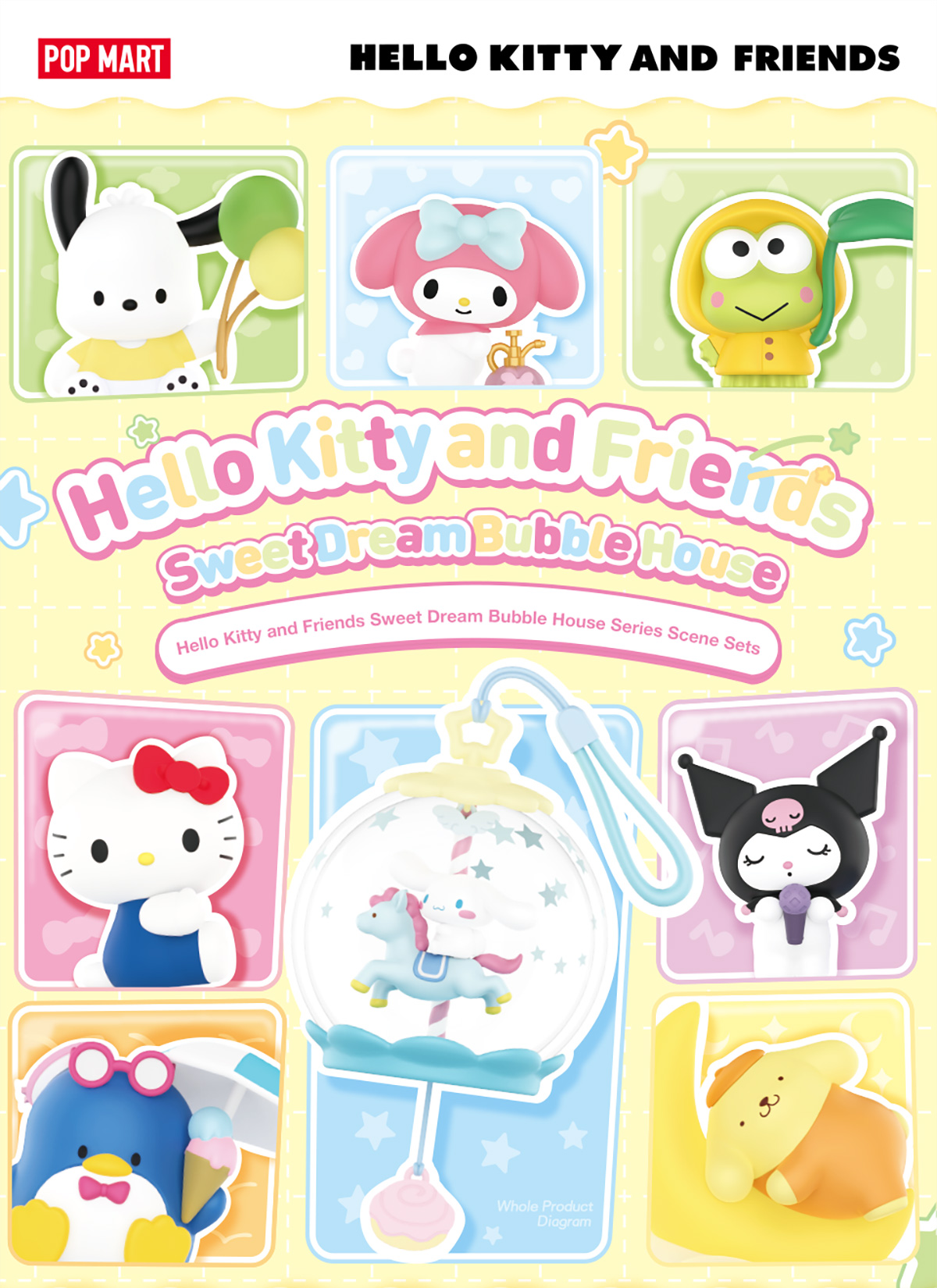 Sanrio characters Sweet Dream Bubble House Series Scene Sets - POP