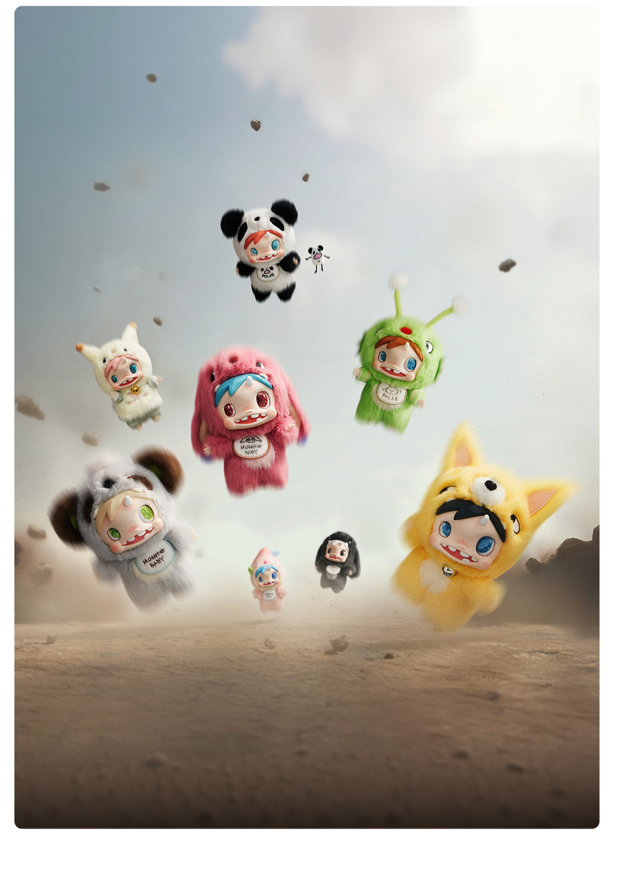 POLAR Monster Baby CollectionシリーズぬいぐるみペンダントVer.1