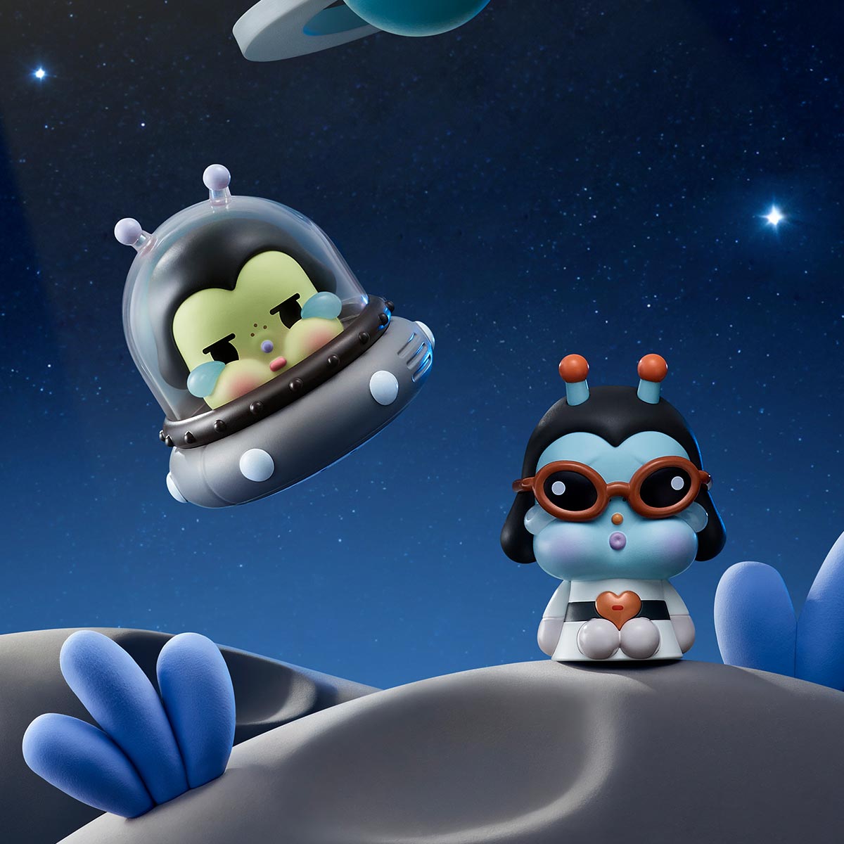 CRYBABY CRYING TO THE MOON-SITTING SERIES FIGURES - POP MART