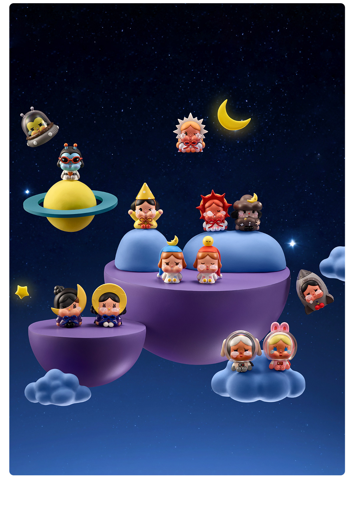 CRYBABY CRYING TO THE MOON-SITTING SERIES FIGURES - POP MART