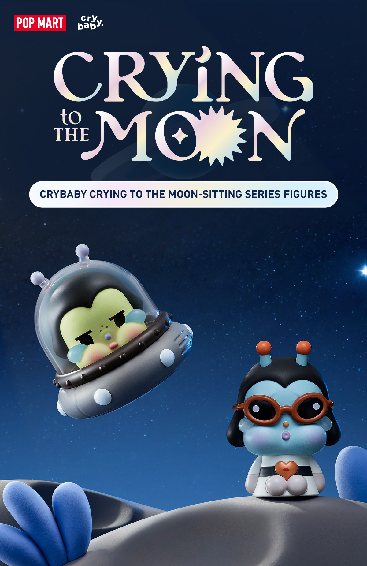 CRYBABY CRYING TO THE MOON-SITTING SERIES FIGURES - POP MART