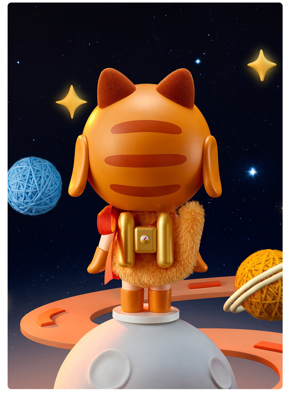 POPMART Crybaby space cat orange クライベイビー Crybaby Space Cat Figurine-Orange - POP MART (Philippines)