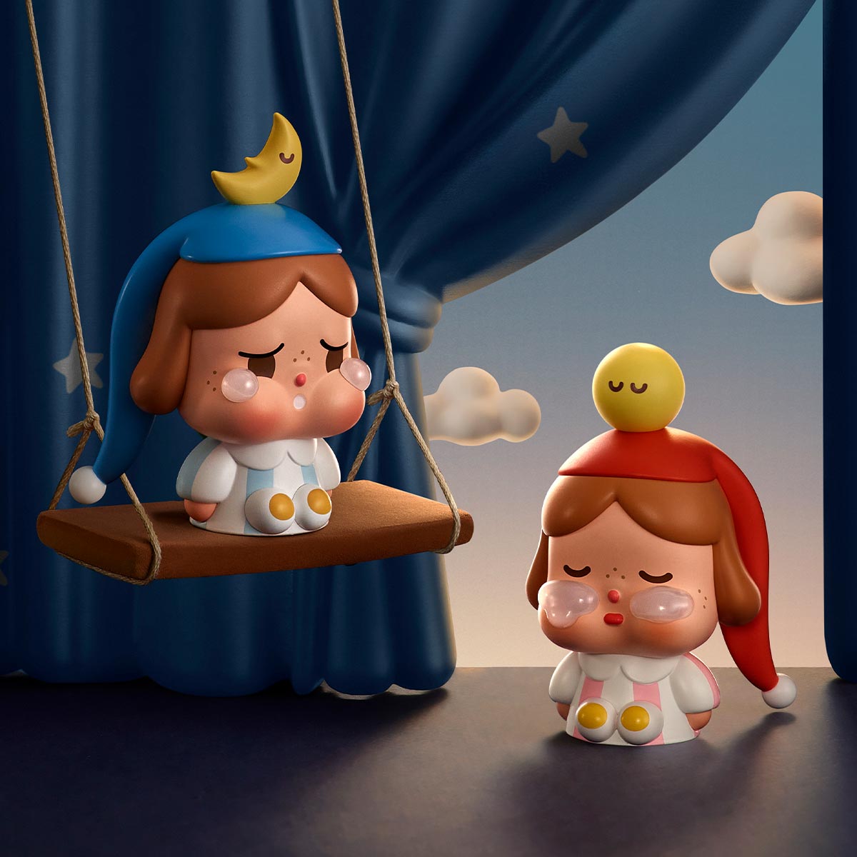 CRYBABY CRYING TO THE MOON SITTINGシリーズ - POP MART (Japan)