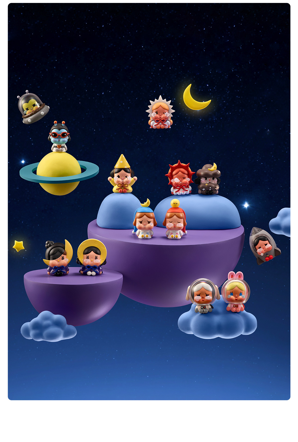 CRYBABY CRYING TO THE MOON SITTINGシリーズ - POP MART (Japan)