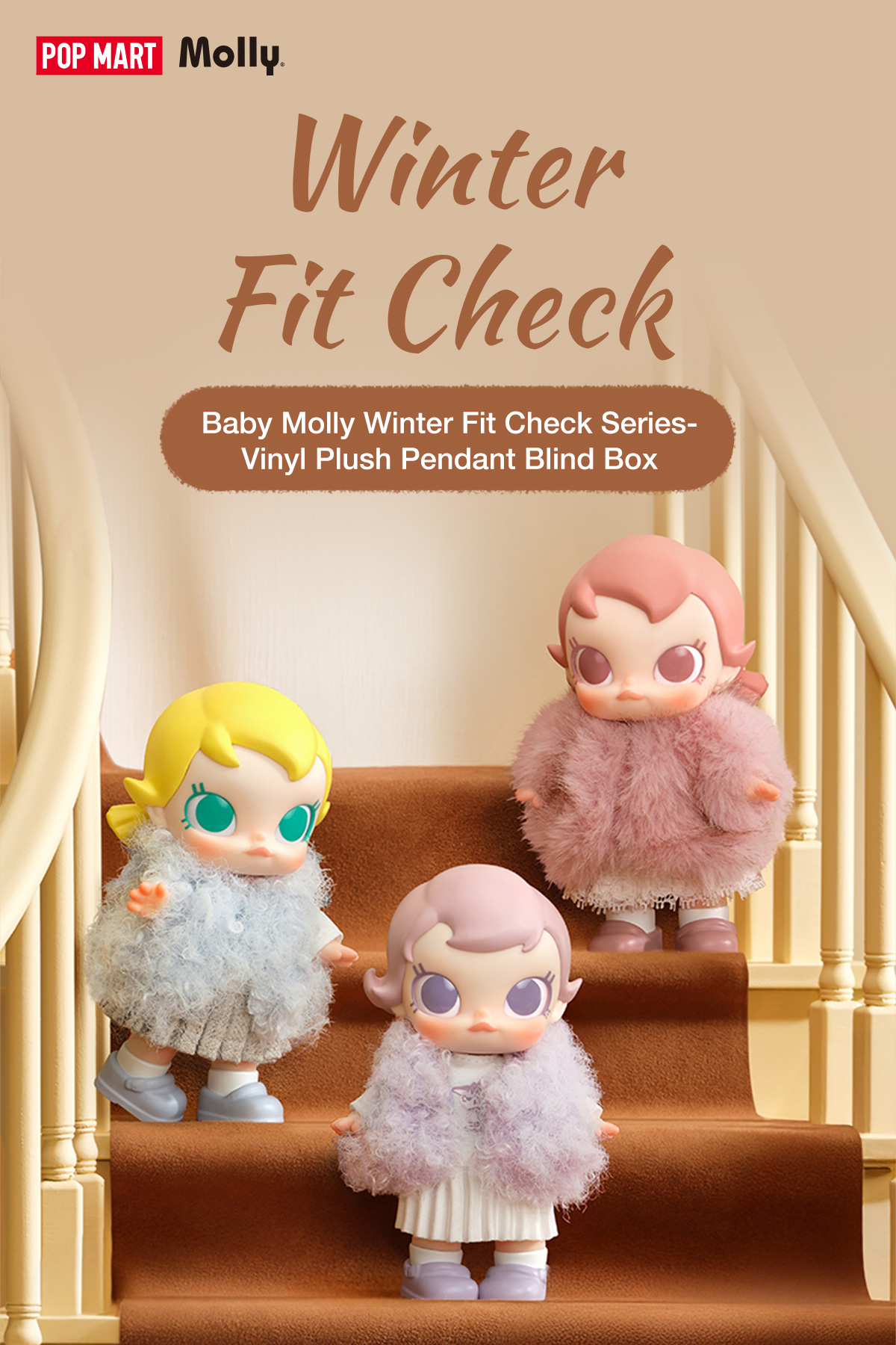 BABY Molly Winter Fit Check 新品未開封２種セット Baby Molly Winter Fit Check Series-Vinyl Plush Pendant Blind Box