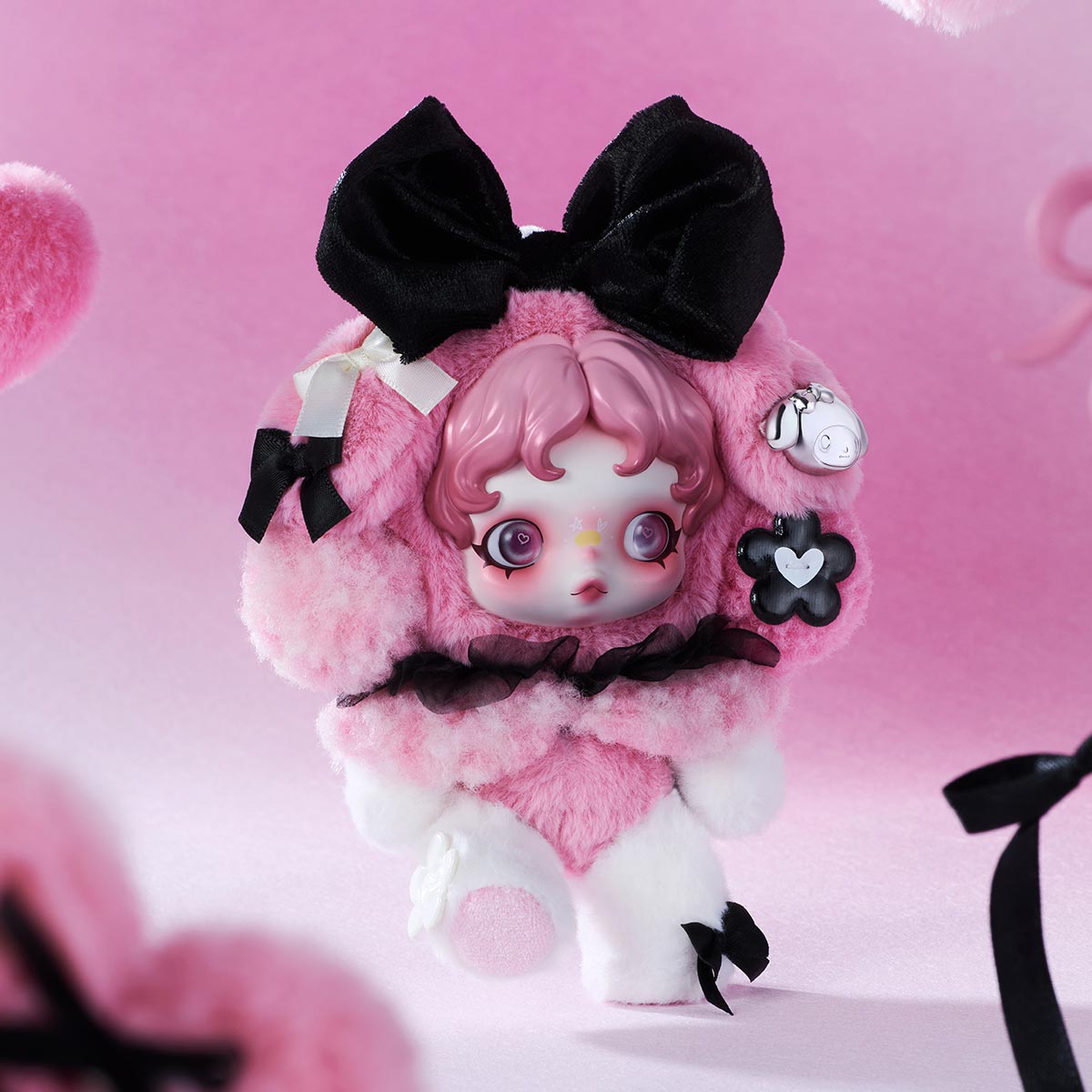 POP MART SKULLPANDA My Melody カスタム品 SKULLPANDA × MY MELODY ぬいぐるみペンダント - POP MART (Japan)
