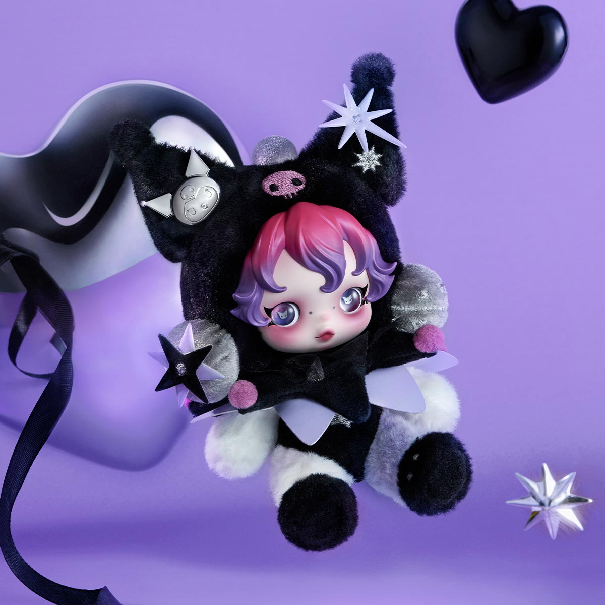 SKULLPANDA × KUROMI Plush - POP MART (Thailand)
