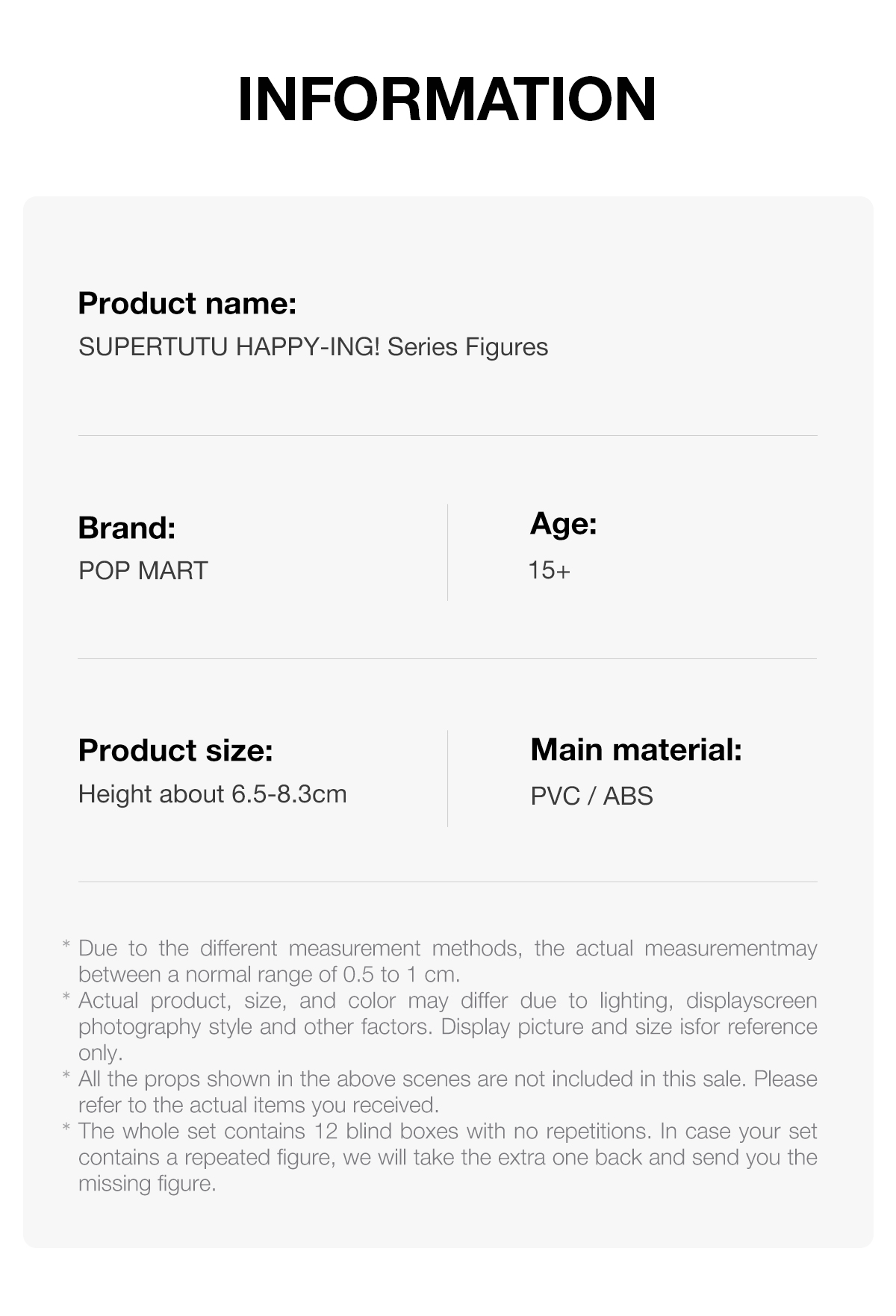 POP NOW:SUPERTUTU HAPPY-ING! シリーズ - POP MART (Japan)