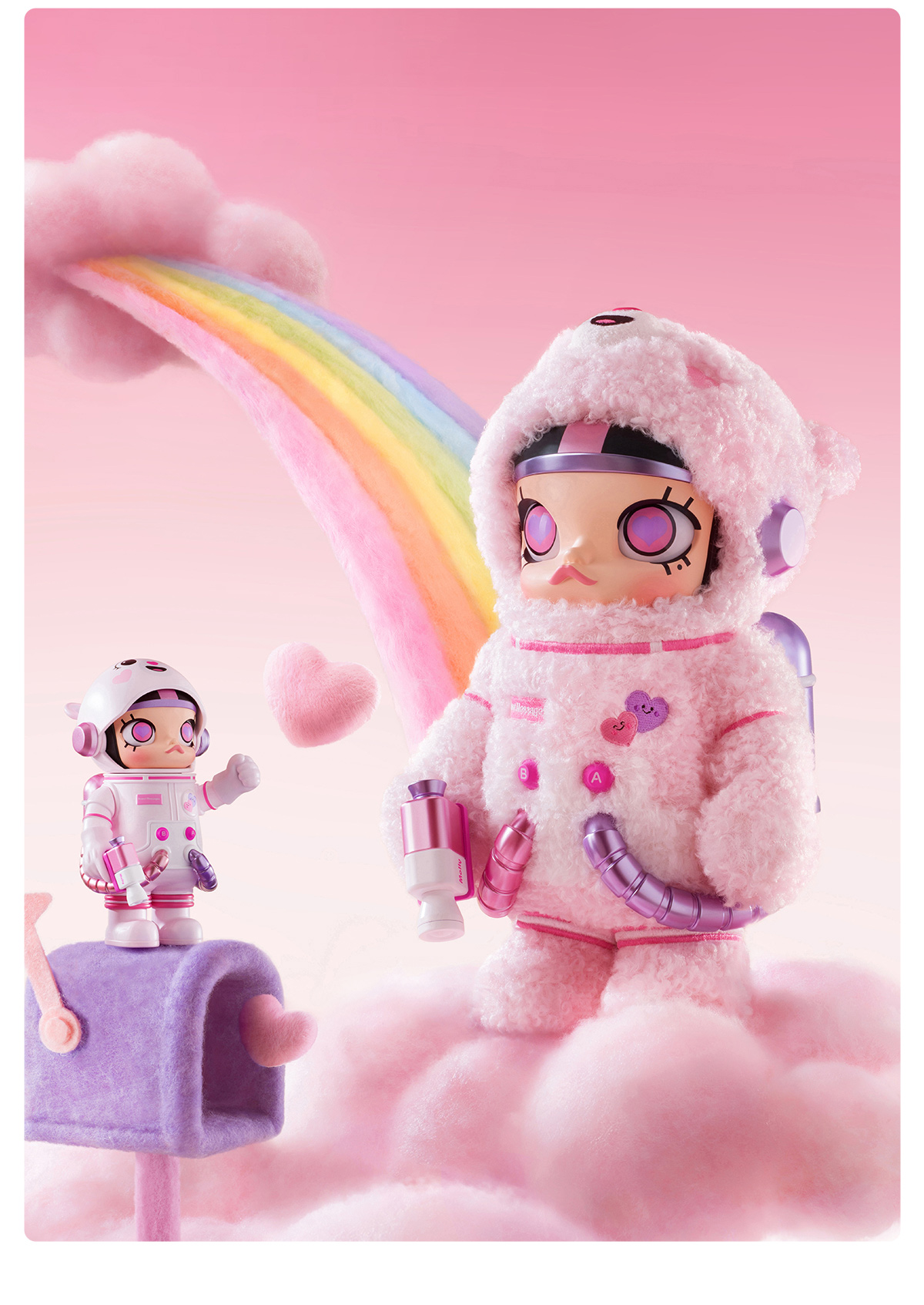 MEGA SPACE MOLLY 400%+100% Sweet Messages Bear - POP MART (Finland)
