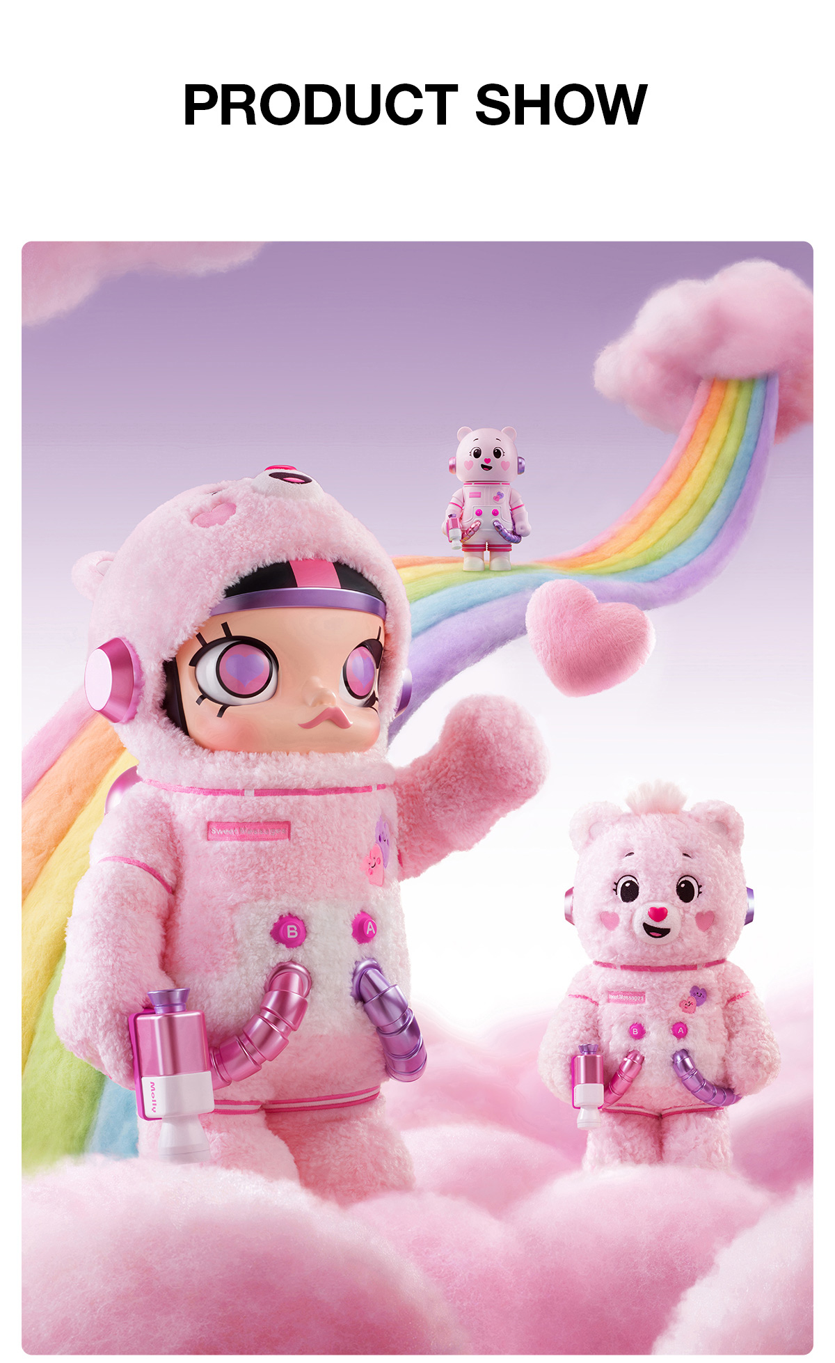 MEGA SPACE MOLLY 400%+100% Sweet Messages Bear - POP MART (Malaysia)