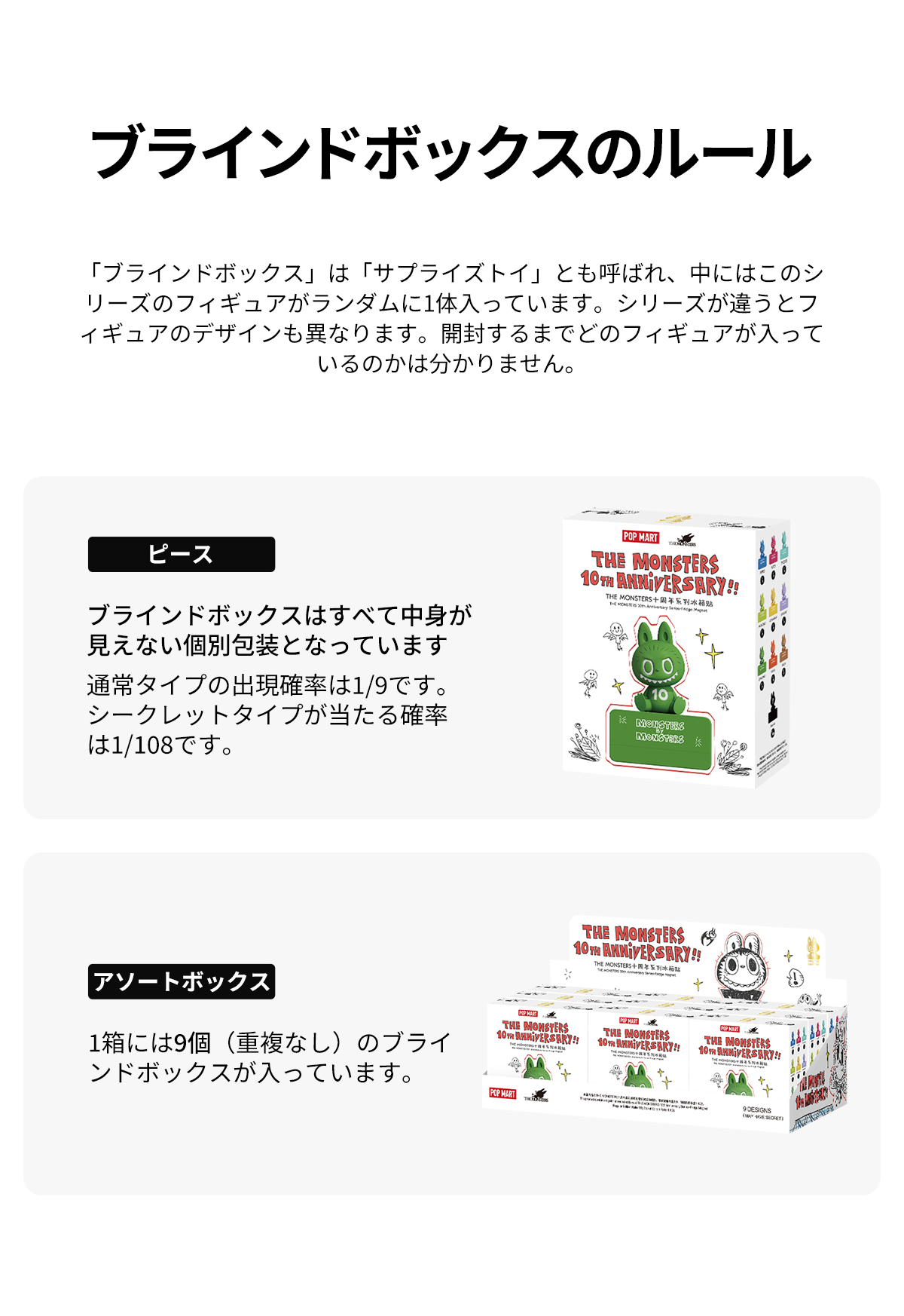 pop ma r t 未開封、新品 10個セット、重複ありません。 POP NOW:THE MONSTERS 10th Anniversary シリーズ マグネット - POP