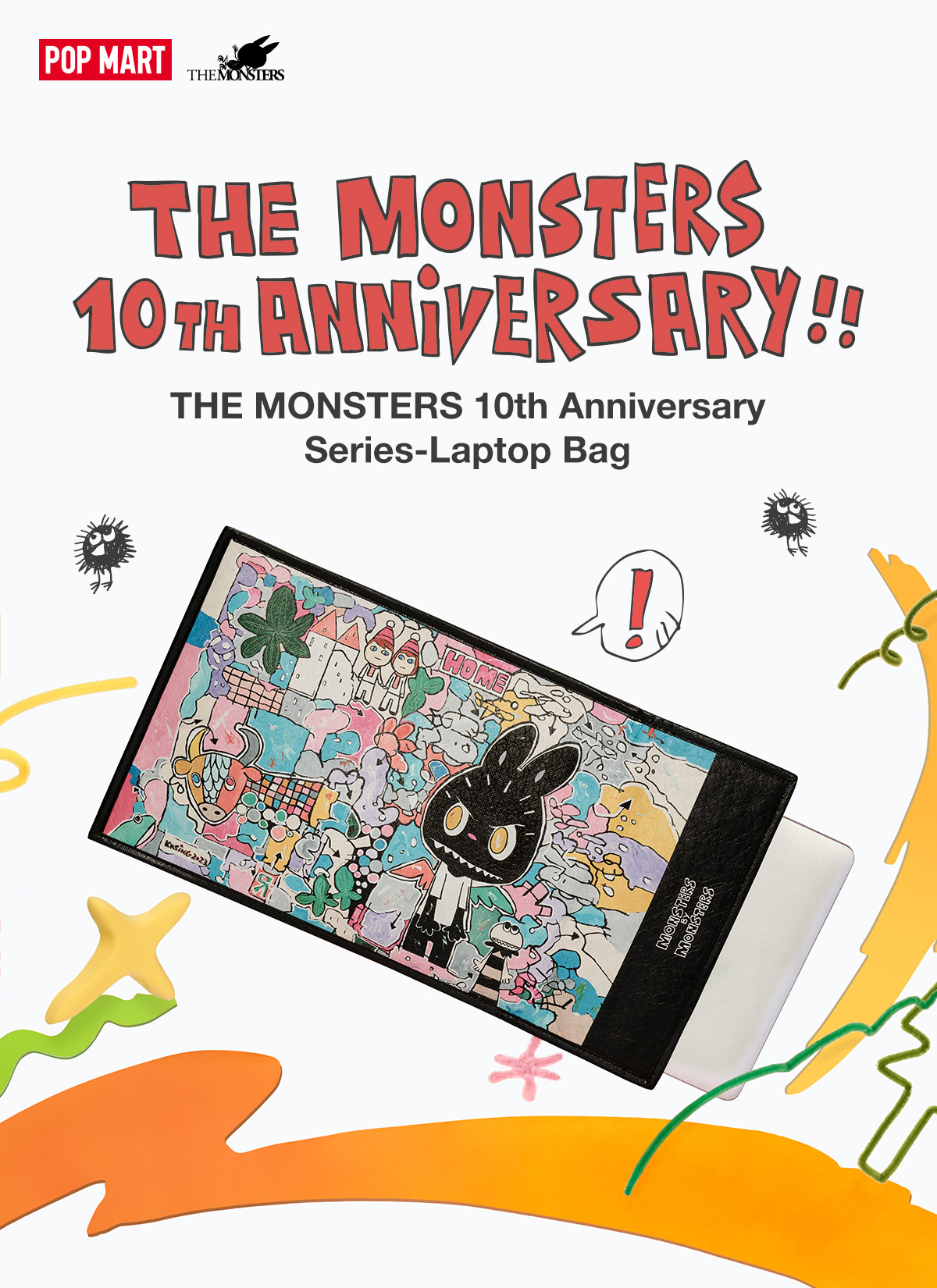 THE MONSTERS 10th Anniversary Series Laptop Bag - POP MART (Greece)