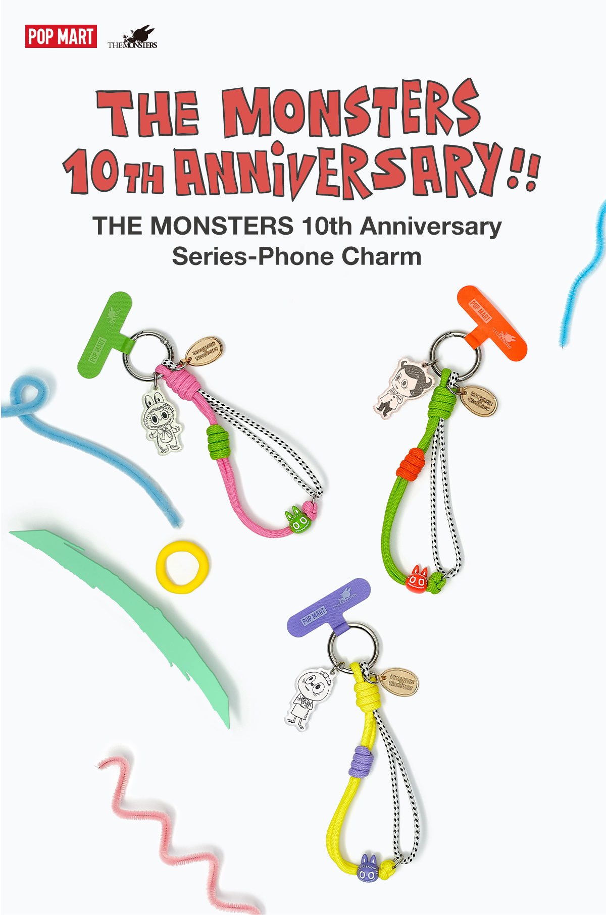 THE MONSTERS 10th Anniversary Series Phone Charm - POP MART (Japan)
