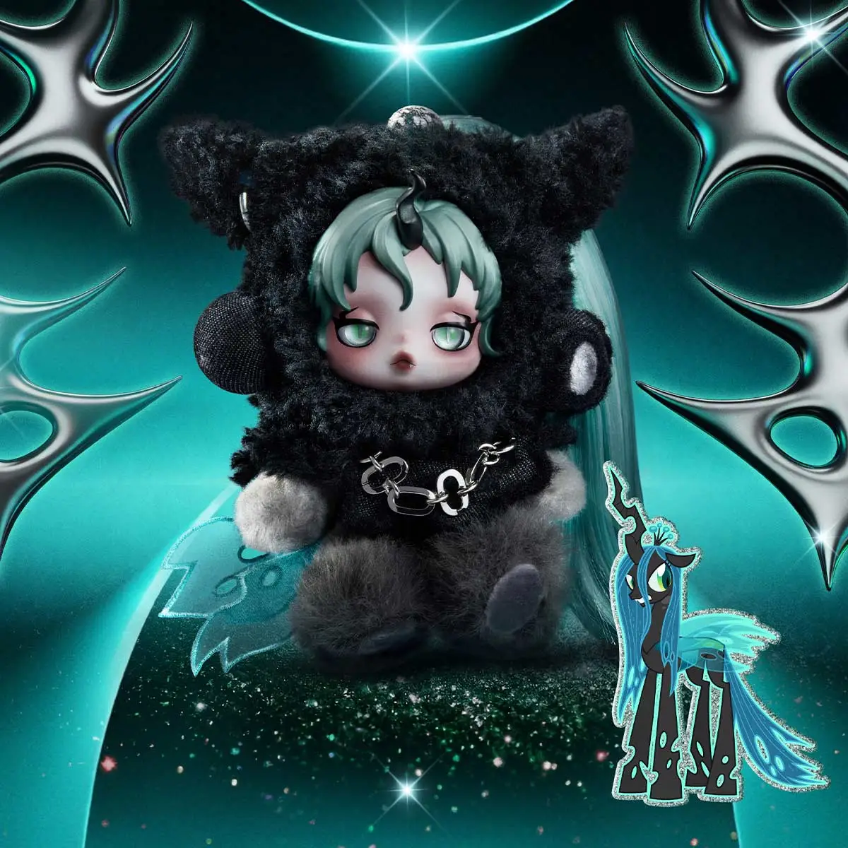 POP MART SKULLPANDA – Personaggio Misterioso My Little Pony, Collezionabile 13,5 Cm, Per Regalo