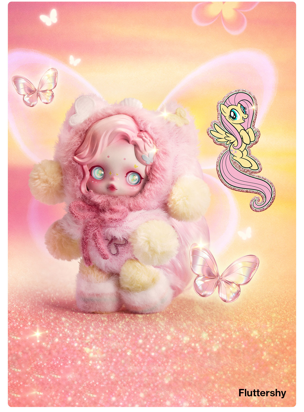 POP NOW:SKULLPANDA × My Little Pony Series Plush Doll Pendant