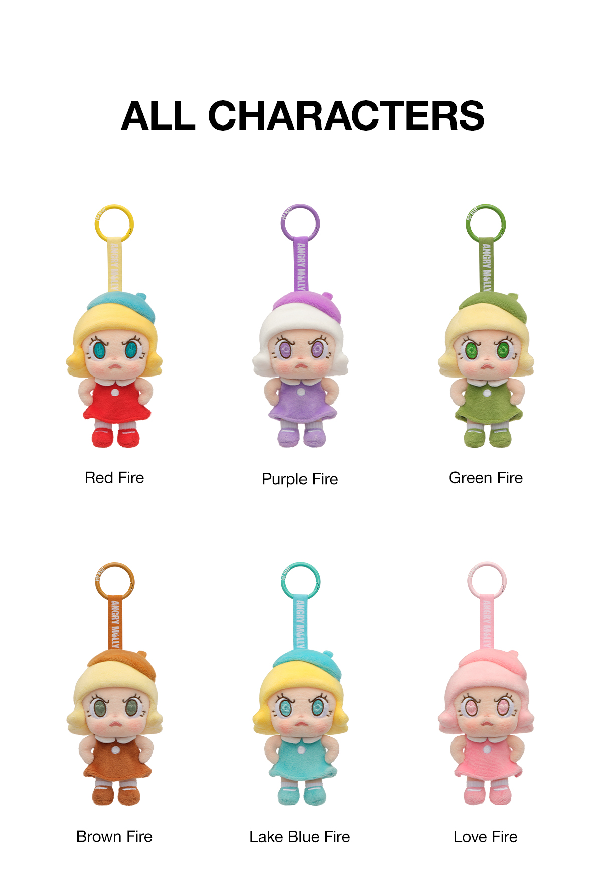 POP NOW:Angry Molly - Angry Energy Series Plush Pendant - POP MART