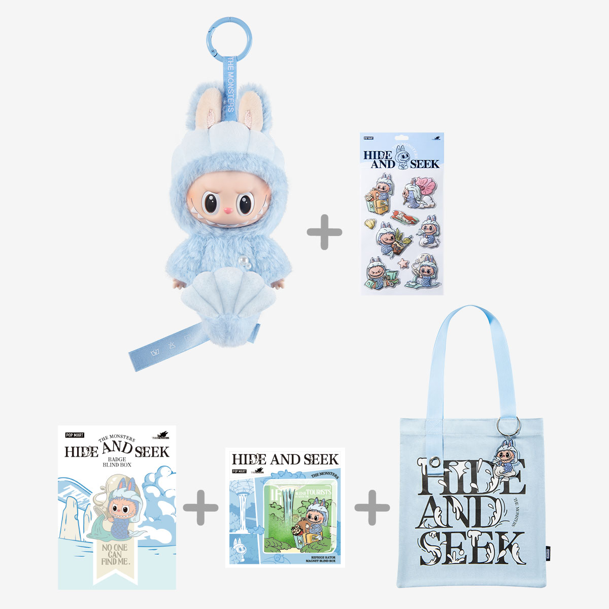LABUBU HIDE AND SEEK IN SINGAPORE SERIES-Vinyl Plush Doll Pendant