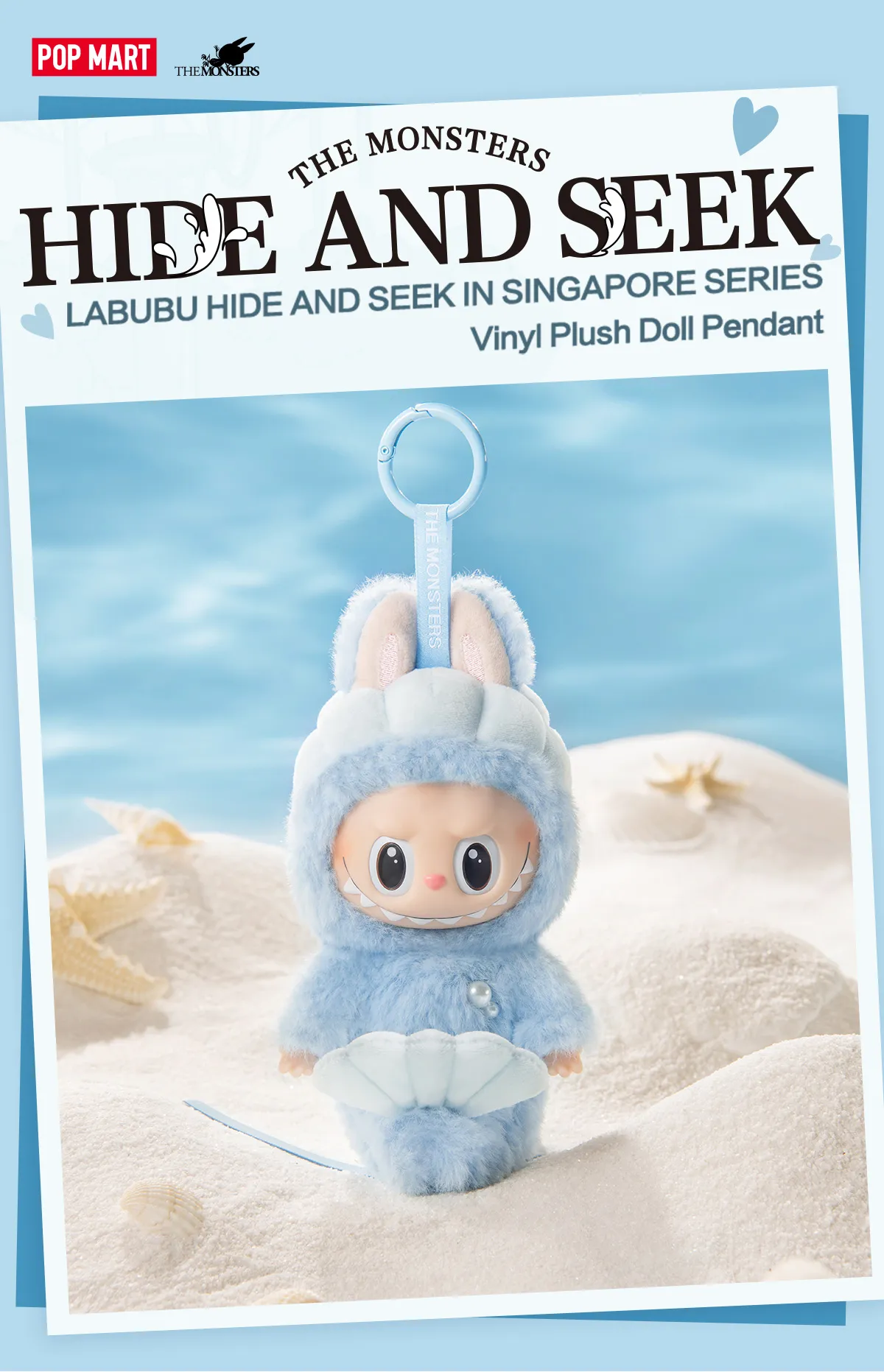 LABUBU HIDE AND SEEK IN SINGAPORE SERIES-Vinyl Plush Doll Pendant 