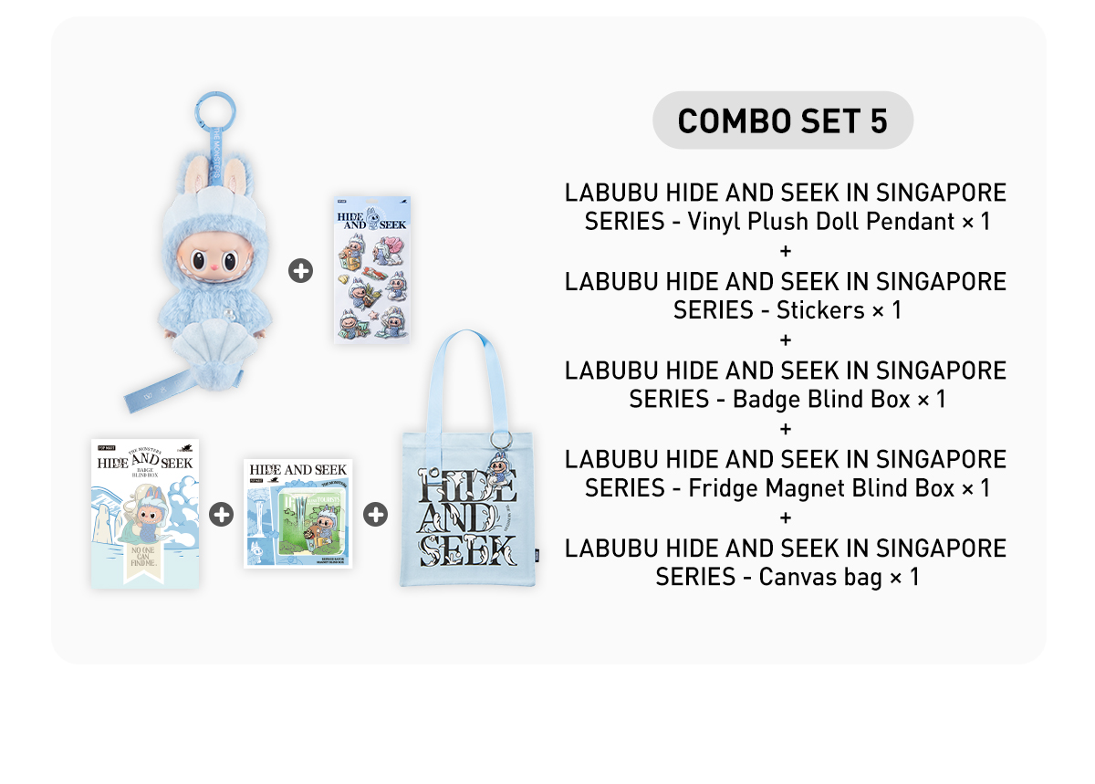 LABUBU HIDE AND SEEK IN SINGAPORE SERIES-Vinyl Plush Doll Pendant