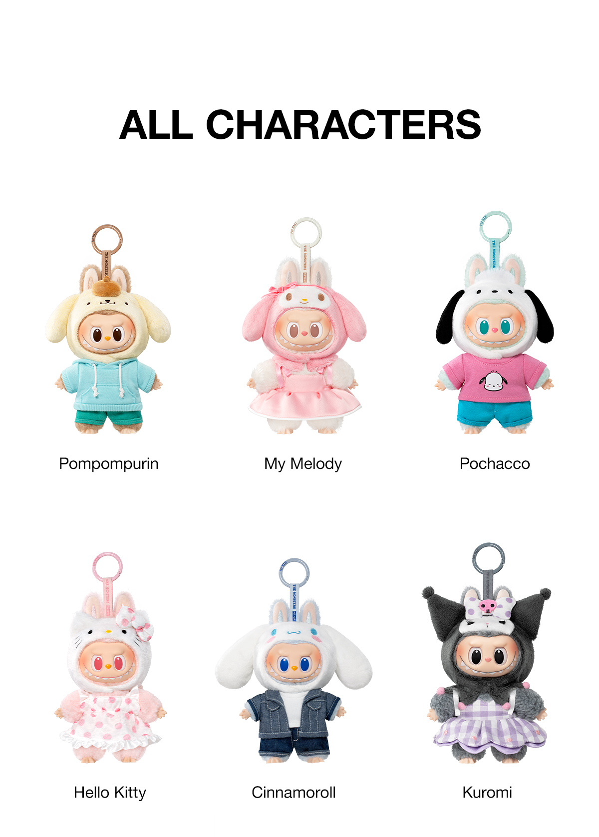 POP NOW:THE MONSTERS × Sanrio Characters Series-Vinyl Plush