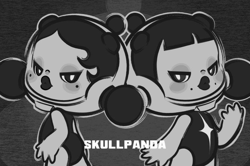 「ℳᰔᩚ体調不良のため対応遅延中ᘏᘏ✧ 」スカルパンダ　着せ替え服　3点 SKULLPANDA x Wednesday ぬいぐるみ (ネヴァーモア学園制服バージョン