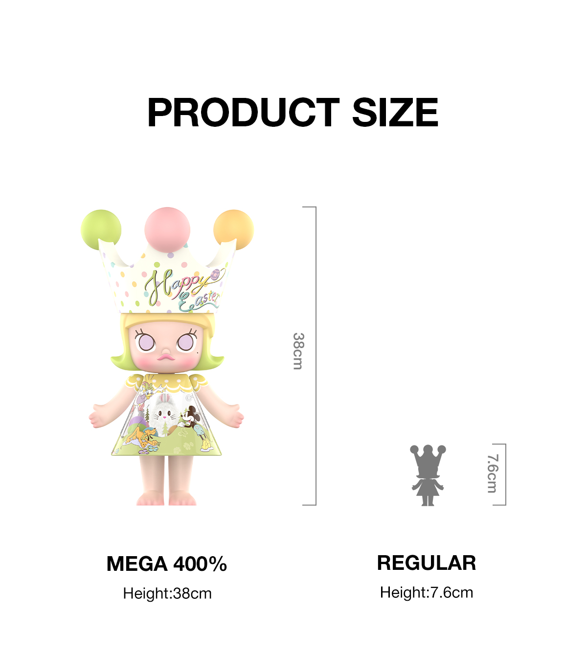 MEGA ROYAL MOLLY 400% Mickey and Friends-Happy Easter - POP MART