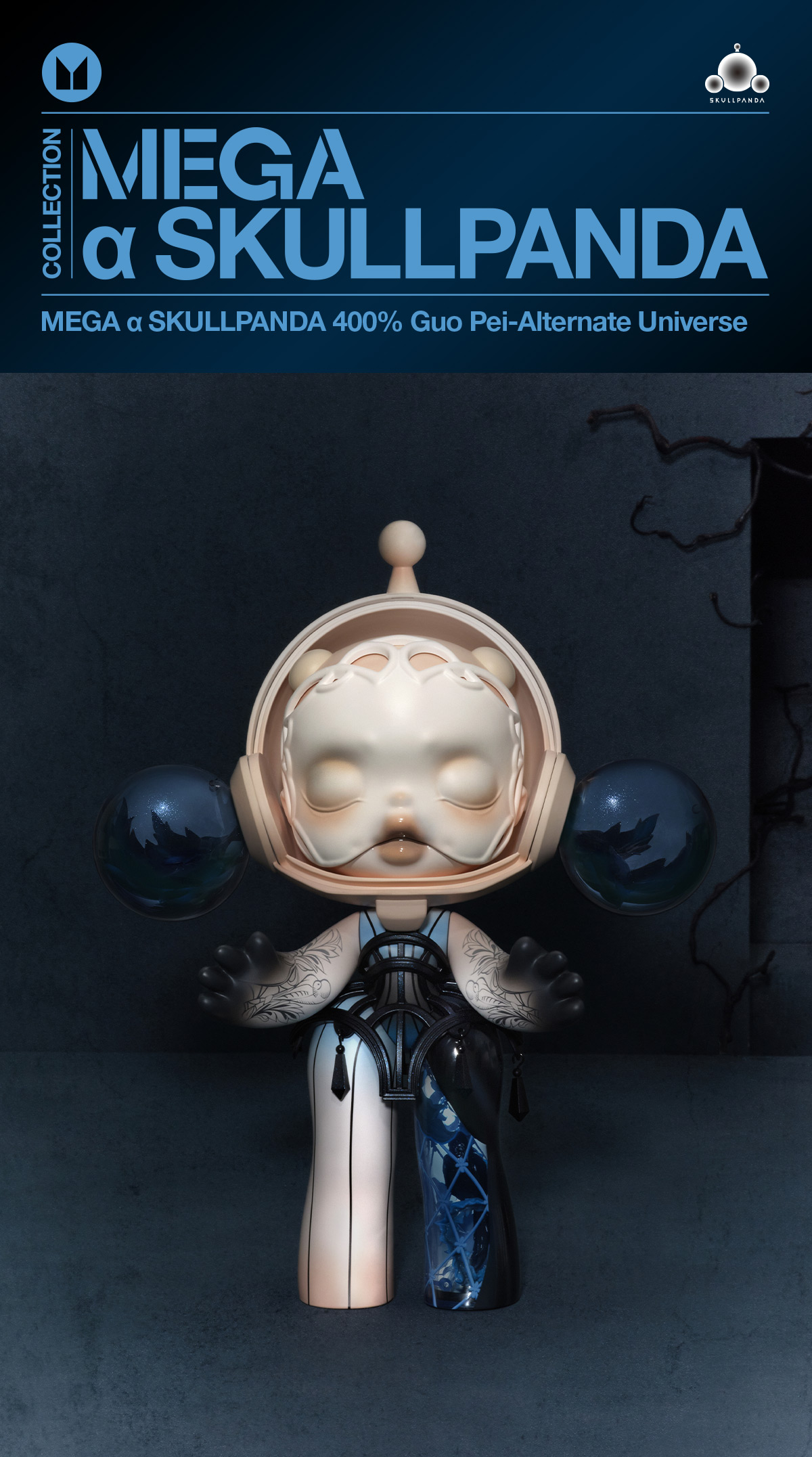 MEGA α SKULLPANDA 400% Guo Pei-Alternate Universe - POP MART