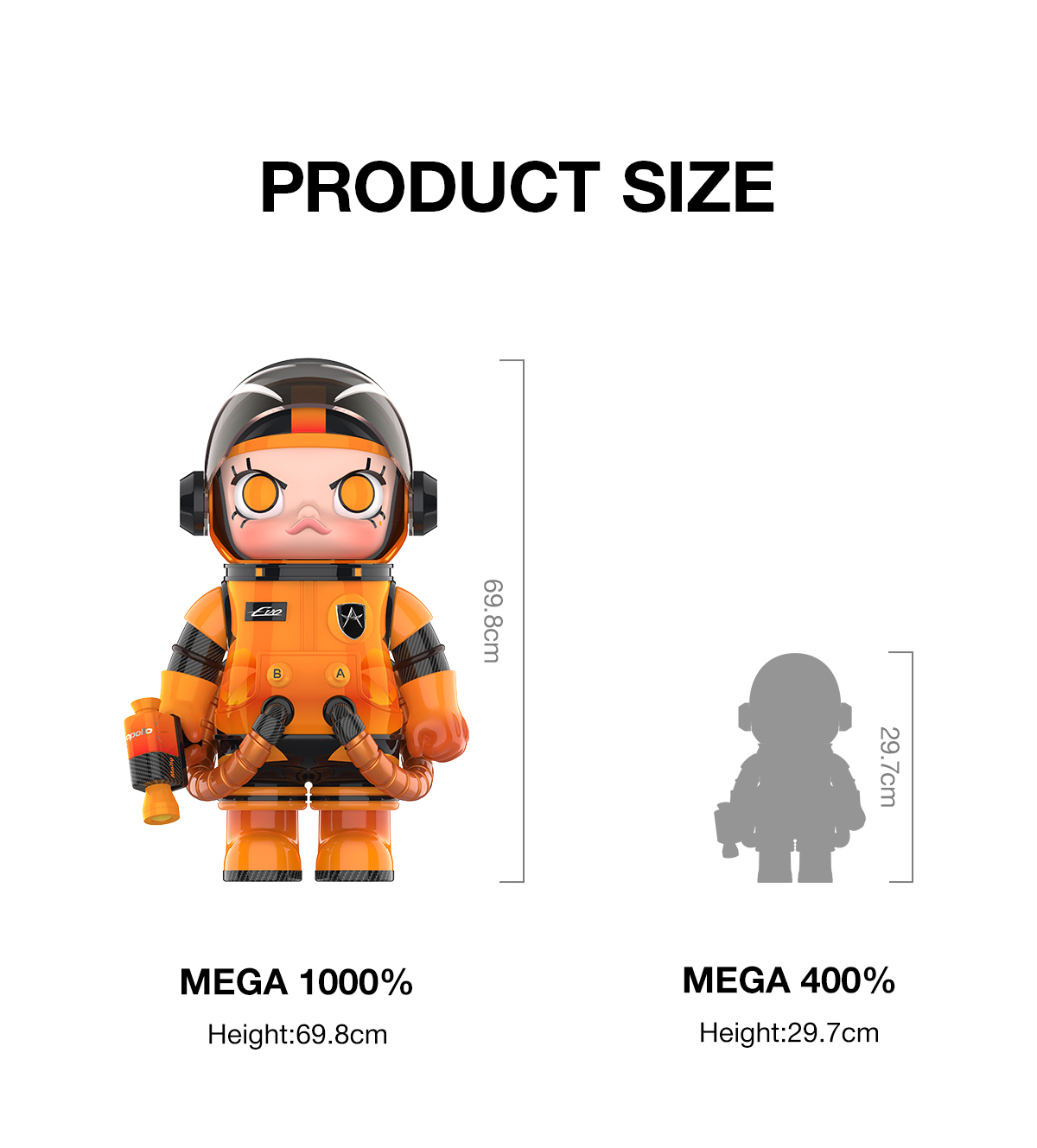 MEGA SPACE MOLLY 1000% Apollo - POP MART (Singapore)