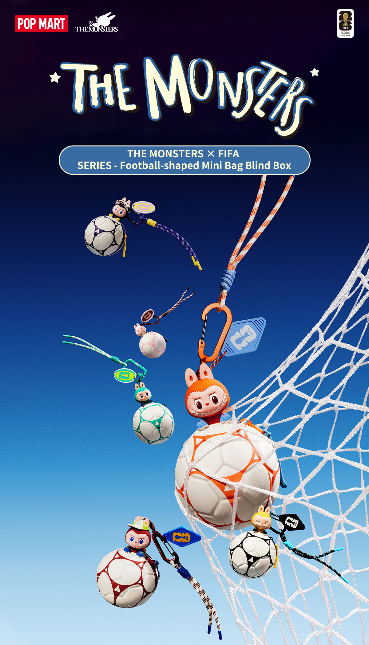 THE MONSTERS x FIFA サッカーミニバッグ POP NOW:THE MONSTERS × FIFA サッカーミニバッグ - POP MART (Japan)