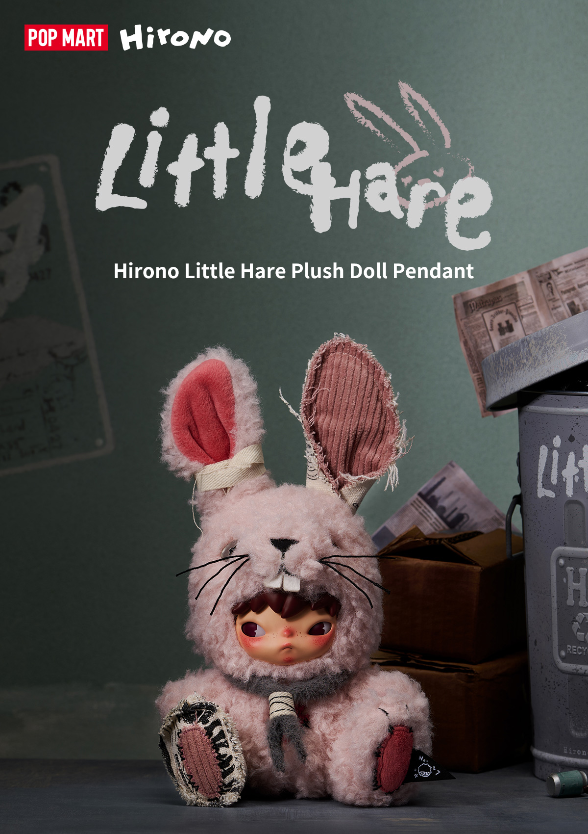 Hirono Little Hare ぬいぐるみペンダント - POP MART (Japan)