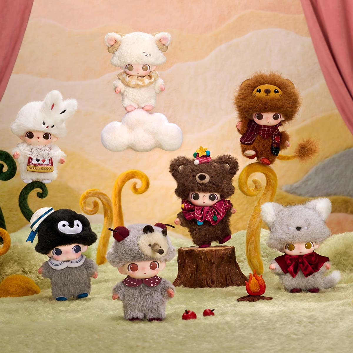 DIMOO The Secret Theatre Club シリーズ ぬいぐるみペンダント - POP