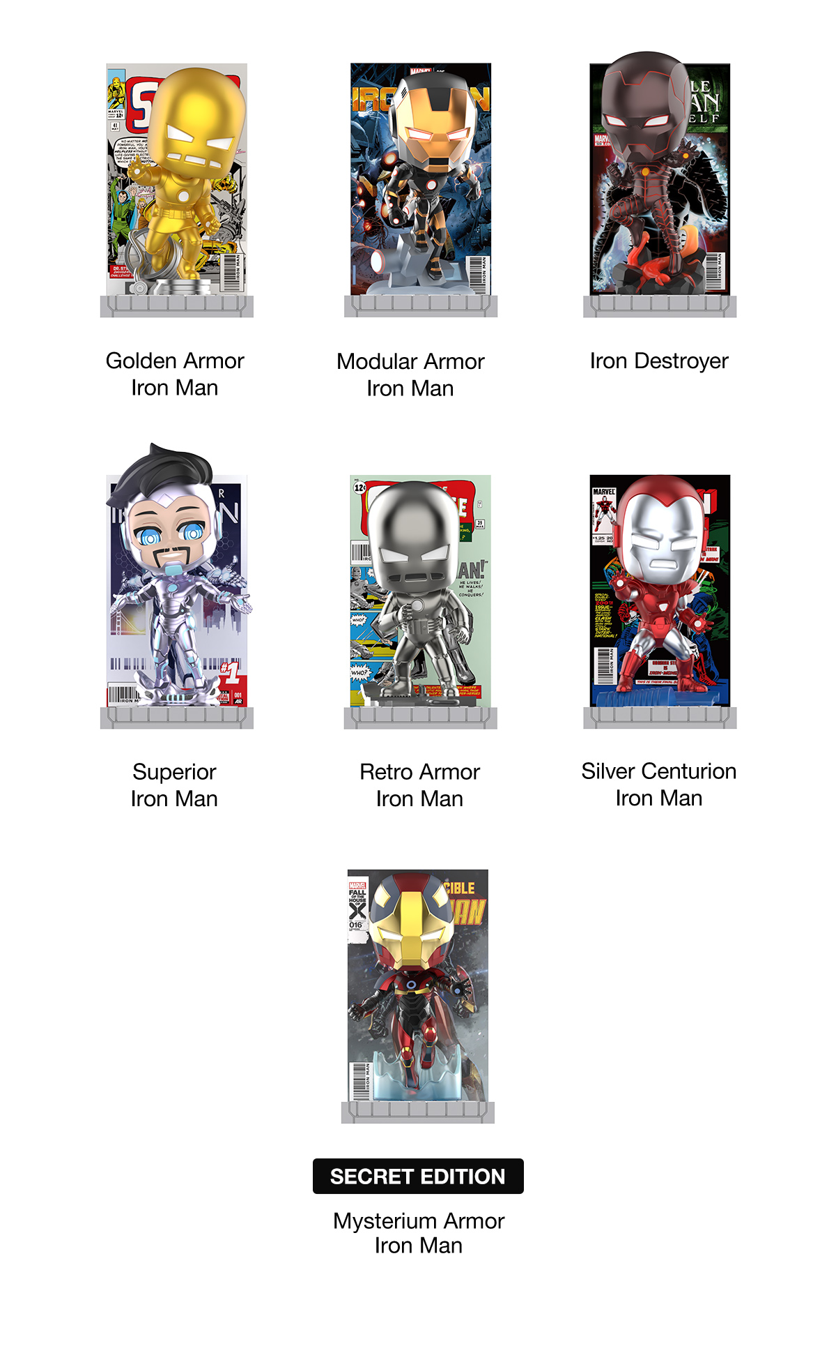 Marvel Iron Man: A Journey Through Armors Series Figures - POP