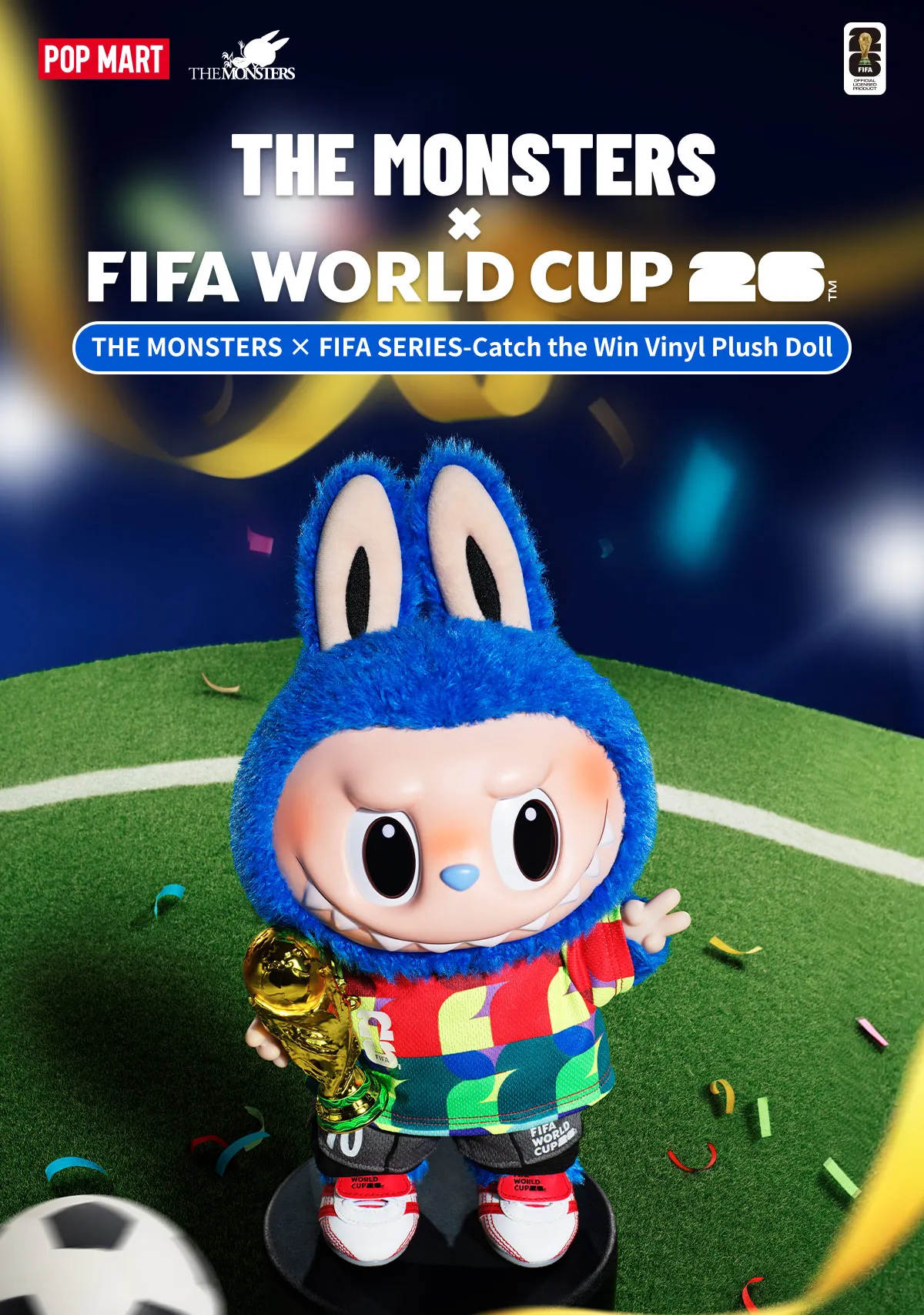 THE MONSTERS × FIFA SERIES-Catch the Win Vinyl Plush Doll - POP 