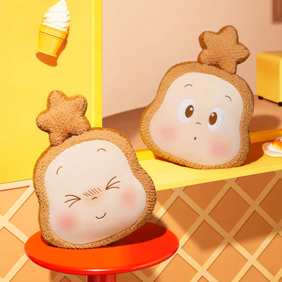 Twinkle Twinkle MOON GELATO シリーズ トースト クッション - POP