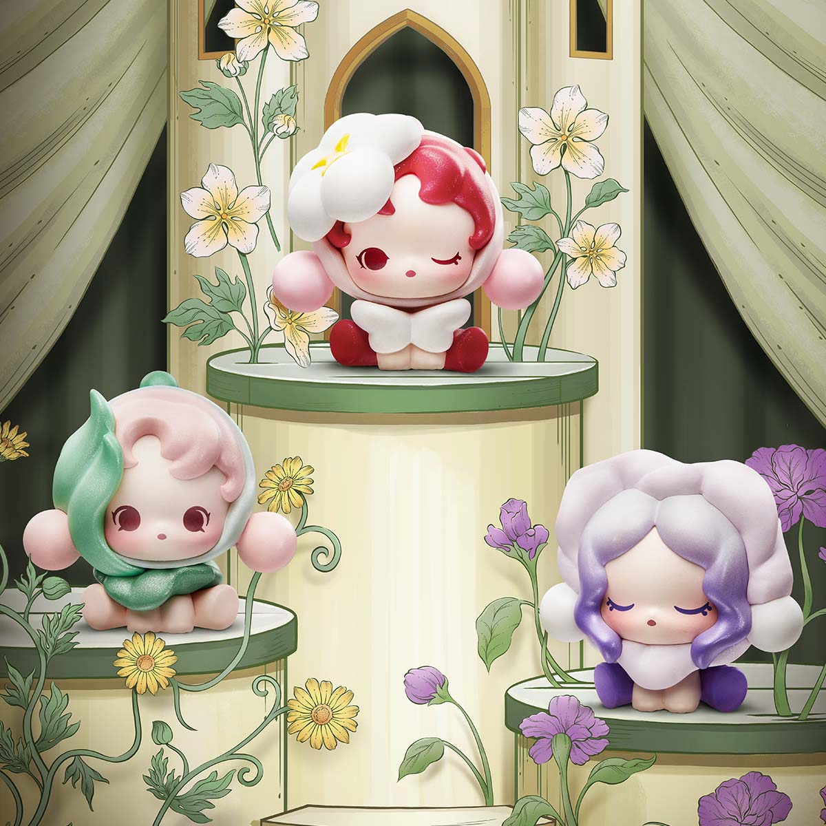 POP BEAN SKULLPANDA Petals in Four Acts Series - POP MART (Czech